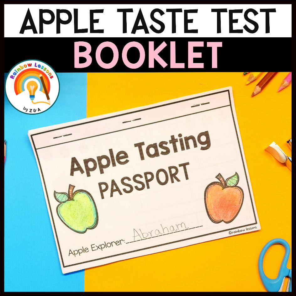 Apple Taste Test Booklet | Apple Tasting | Graphing | Writing | Apple Day