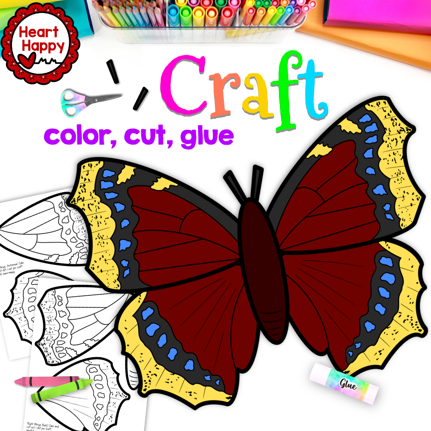 Montana State Symbols | Butterfly Craft | Spring | Mourning Cloak