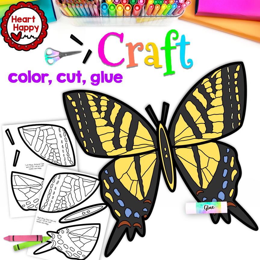 Arizona State Symbols | Butterfly Craft | Spring | Two Tailed Swallowtail