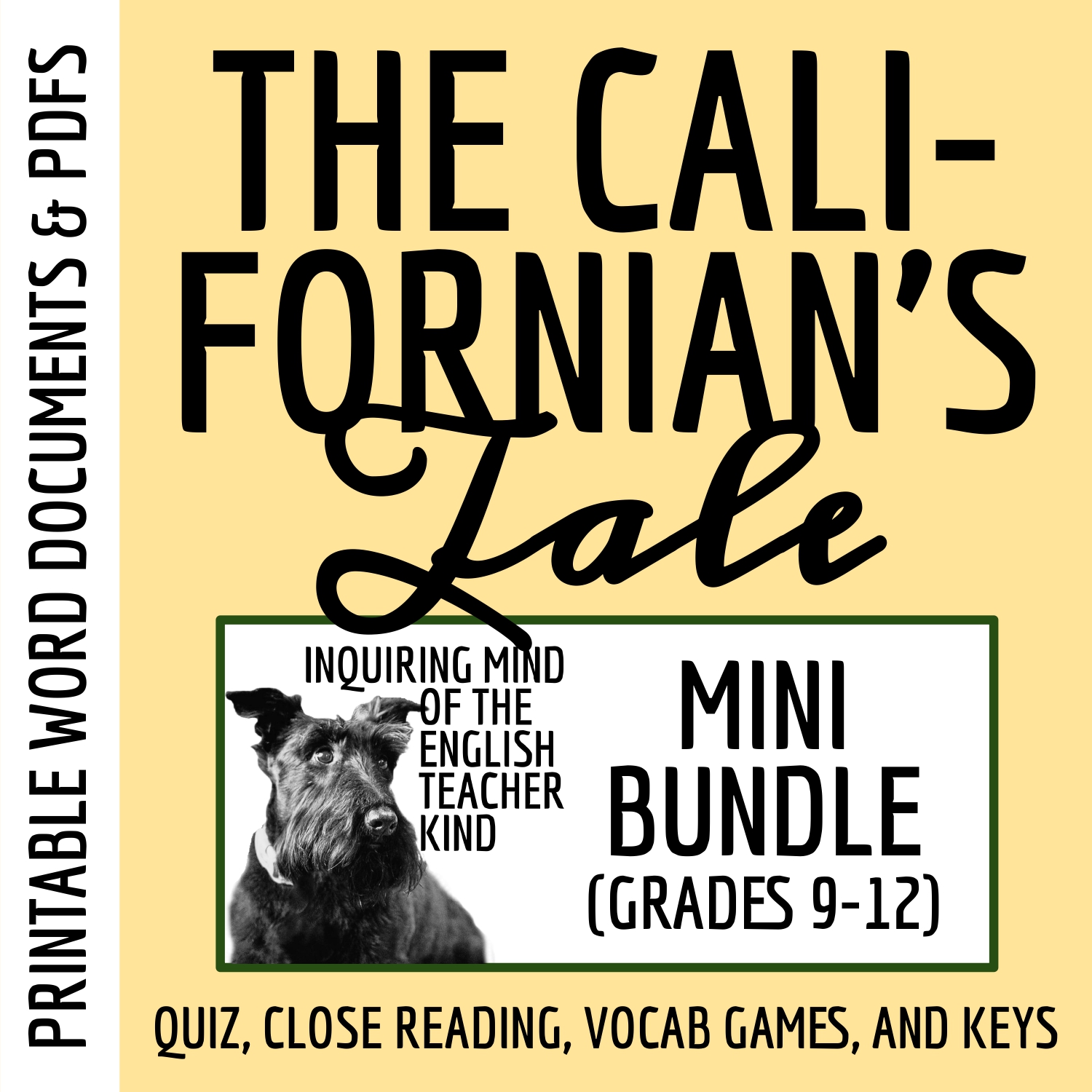 "The Californian's Tale" by Mark Twain Quiz, Close Reading, and Vocabulary Games (Bundle)