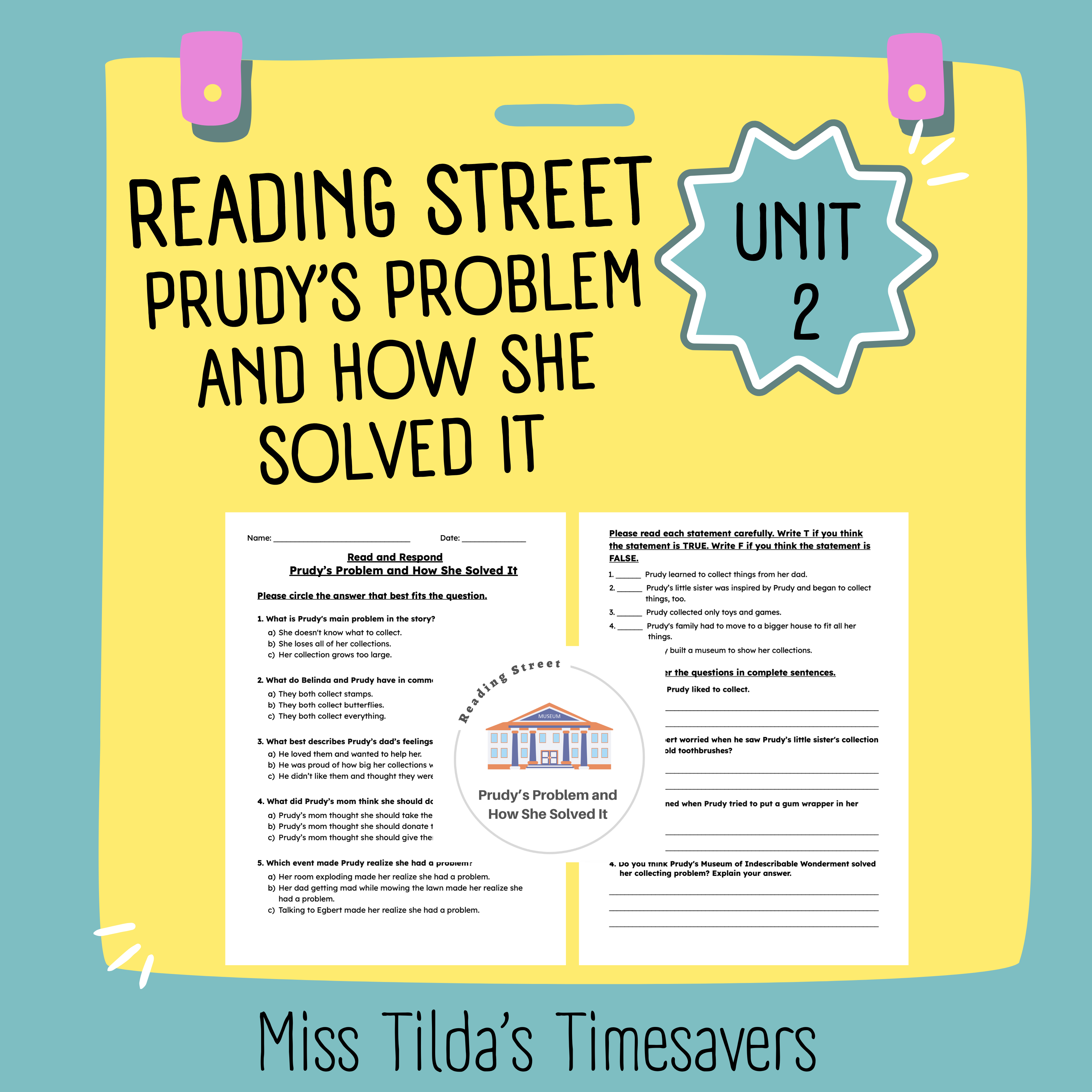 Prudy's Problem and How She Solved It - Read and Respond Grade 3 Reading Street