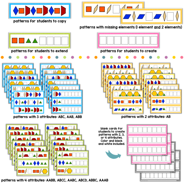 Math Manipulatives Pattern Cards | Made By Teachers