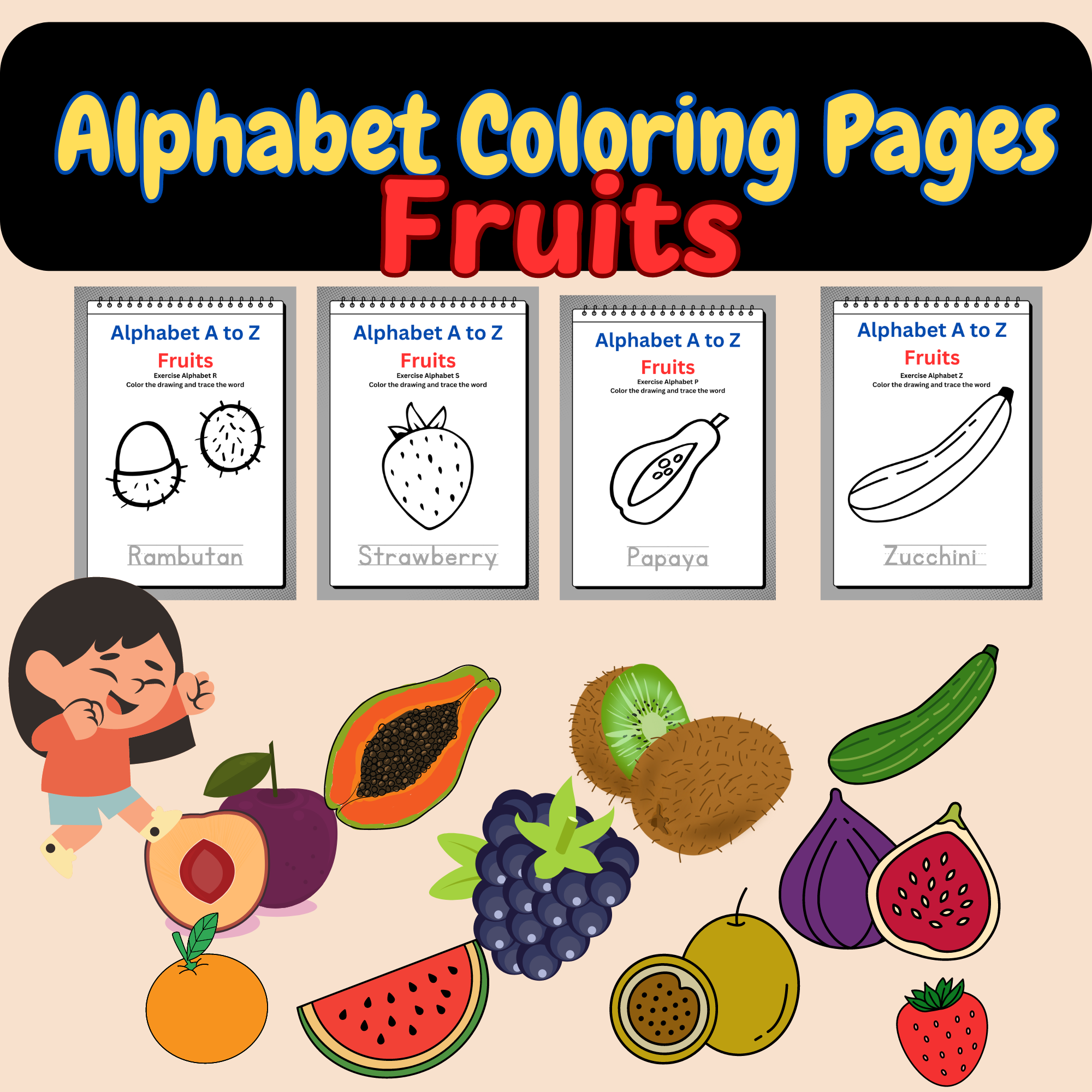 Alphabet Coloring Page Book