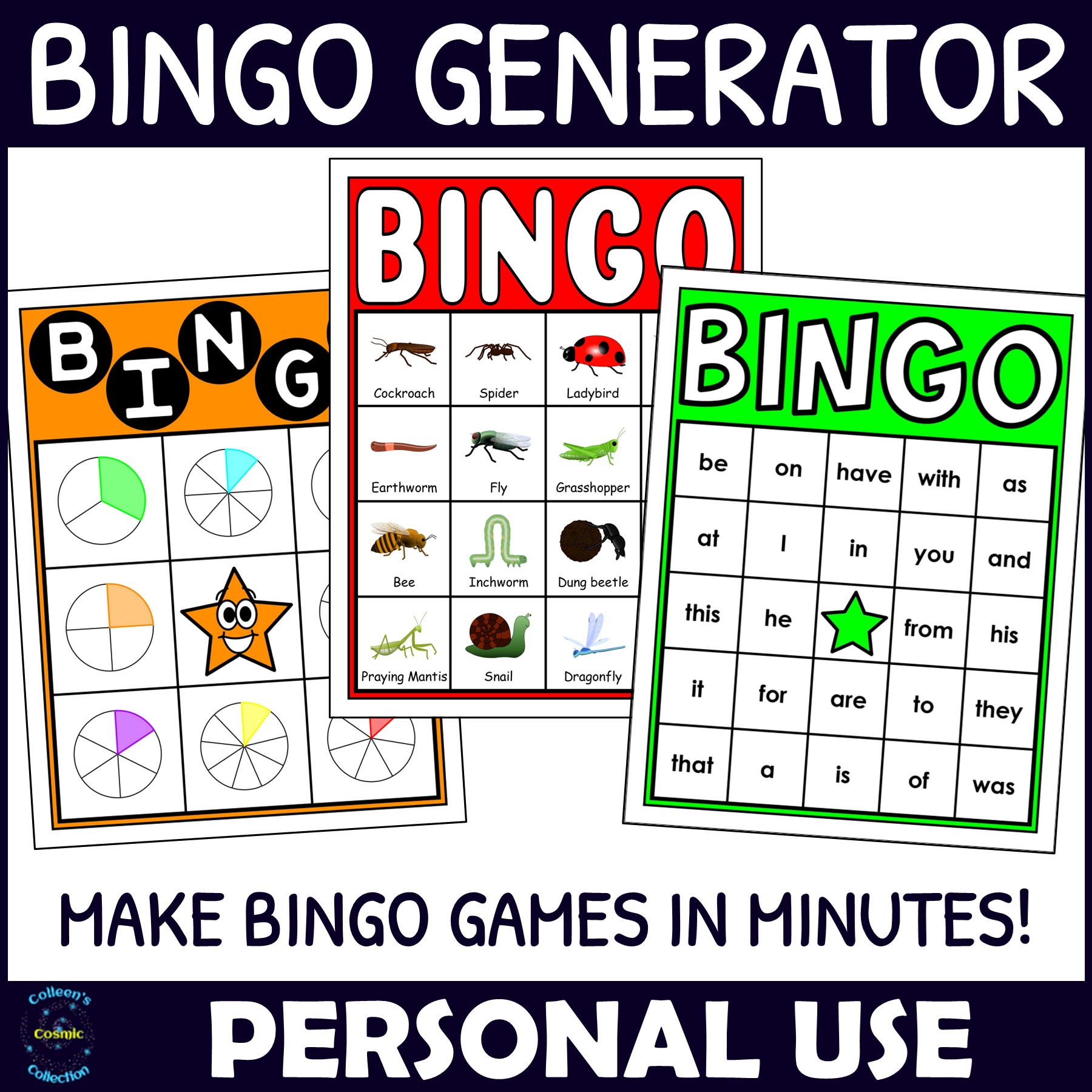 Personal Use Bingo Game Generator- for PC and Mac