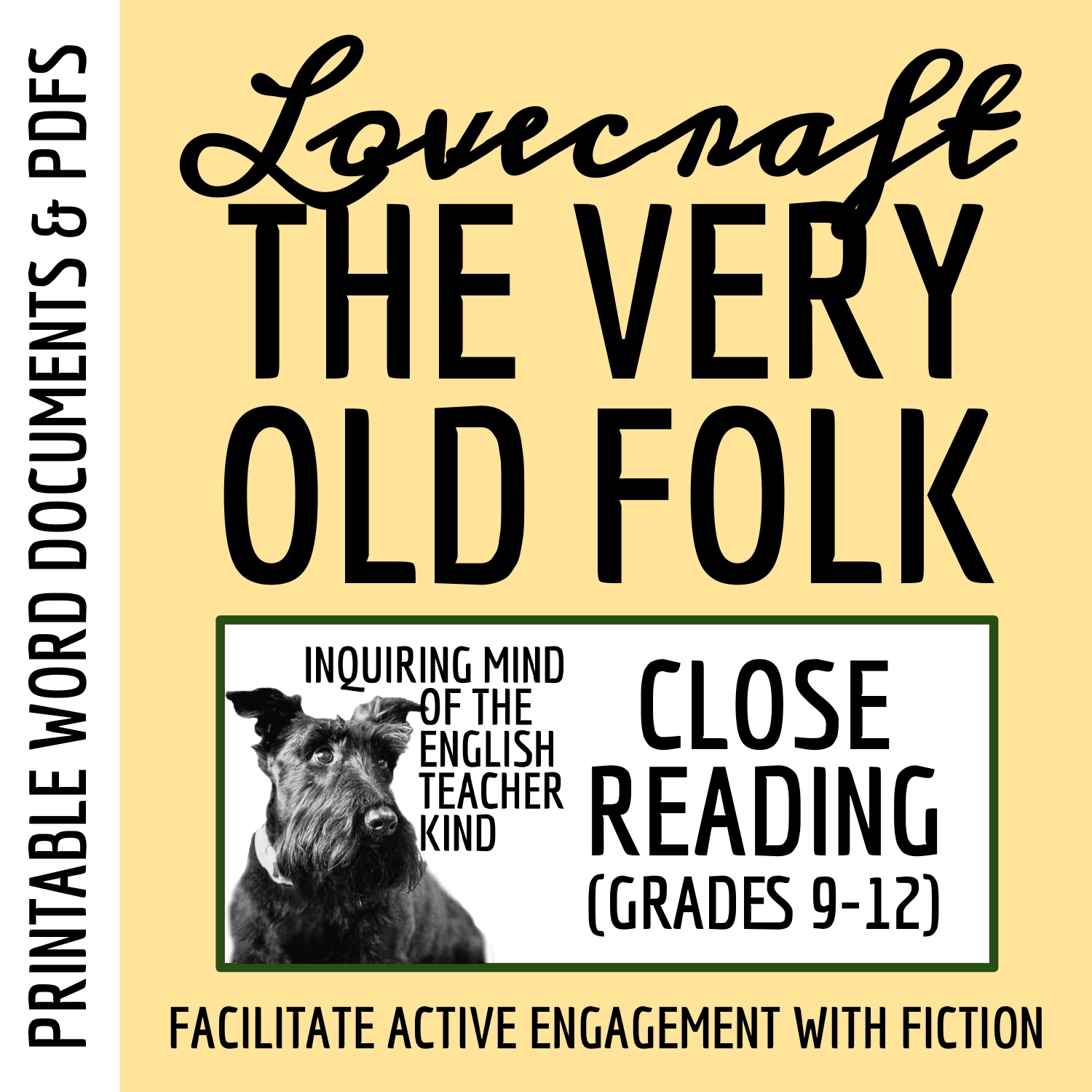 "The Very Old Folk" by H.P. Lovecraft Close Reading Analysis Worksheet