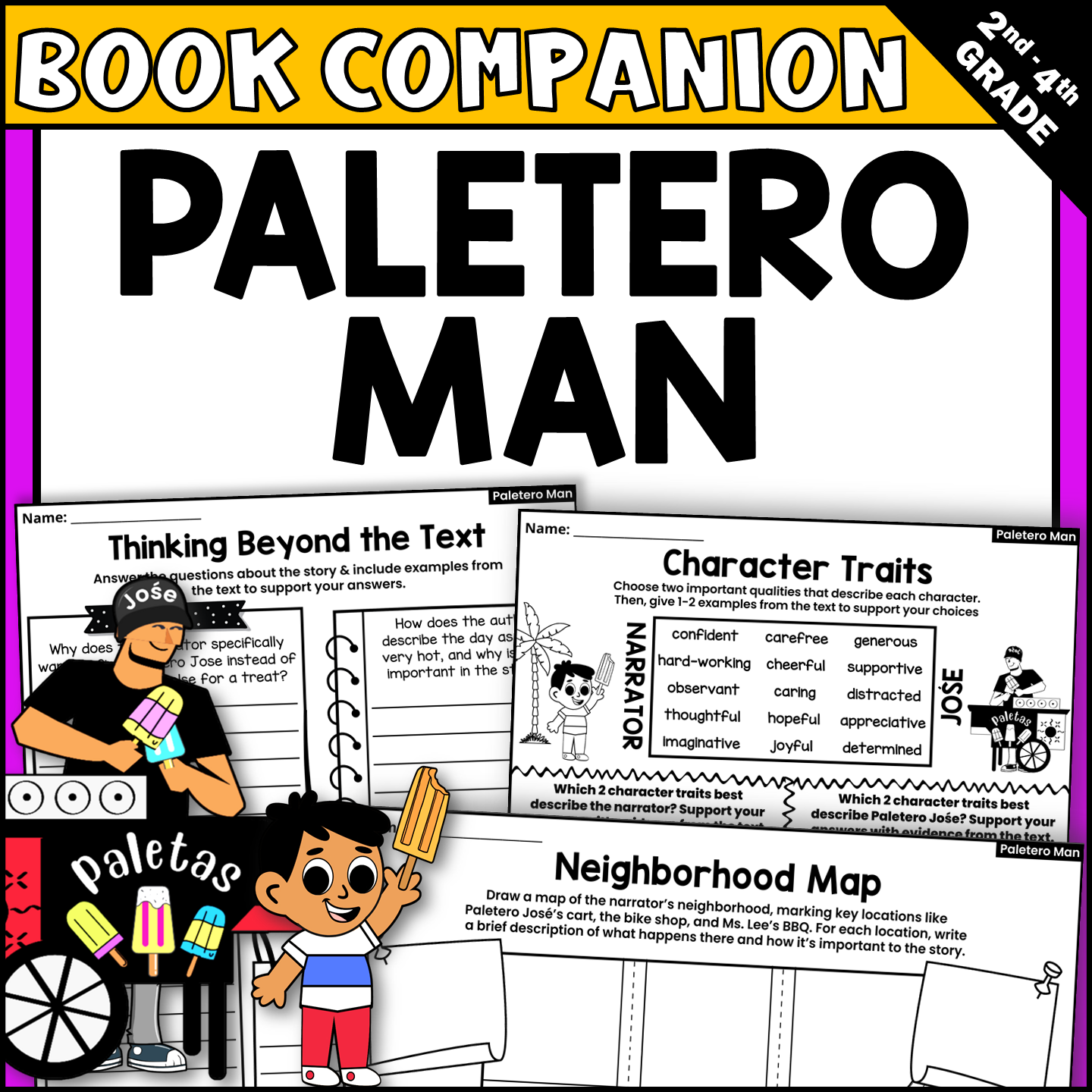Paletero Man by Lucky Diaz Interactive Read-Aloud Activities and Book Companion