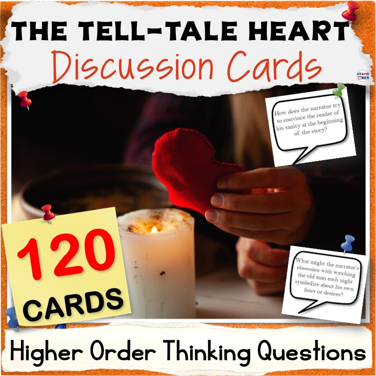 The Tell Tale Heart Study Discussion Questions Short Story Discussion Cards