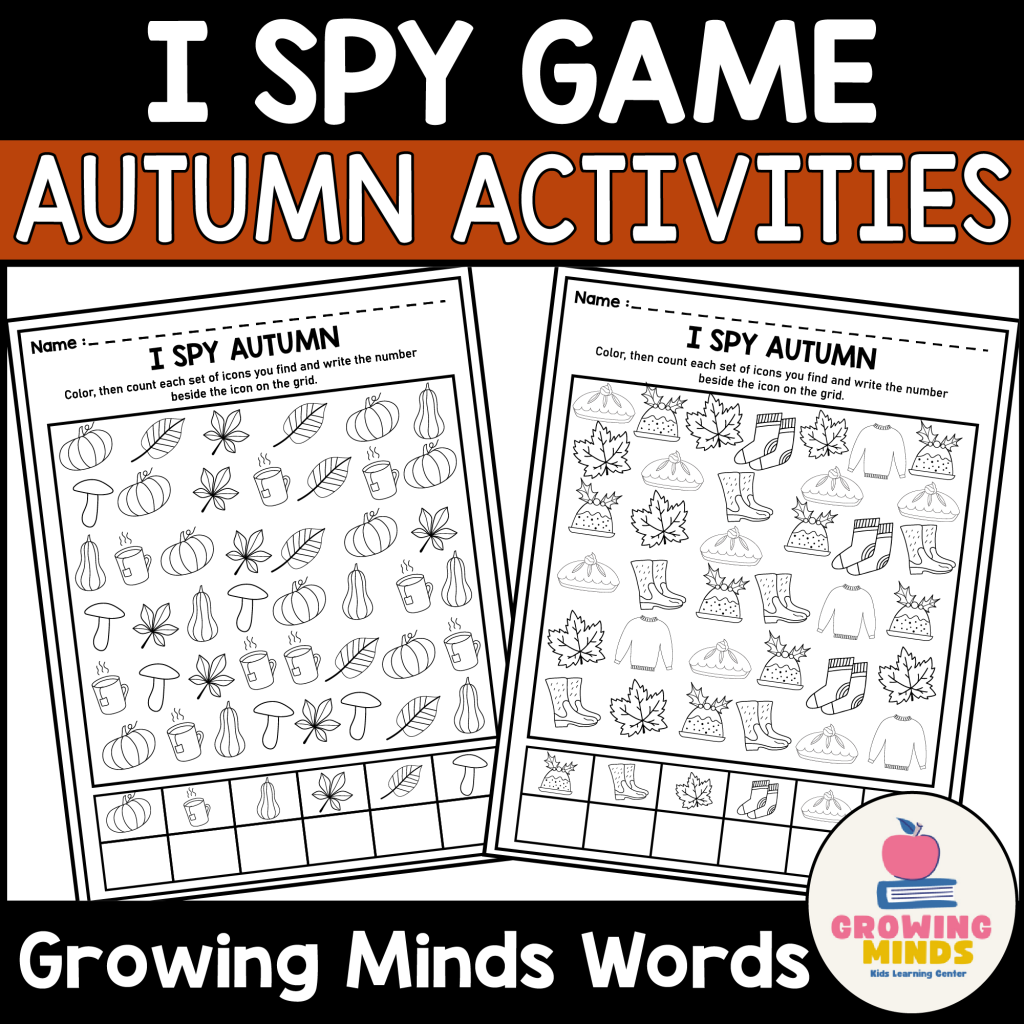 I spy Fall Bundle Simple , Addition and subtraction practice 20 Early ...