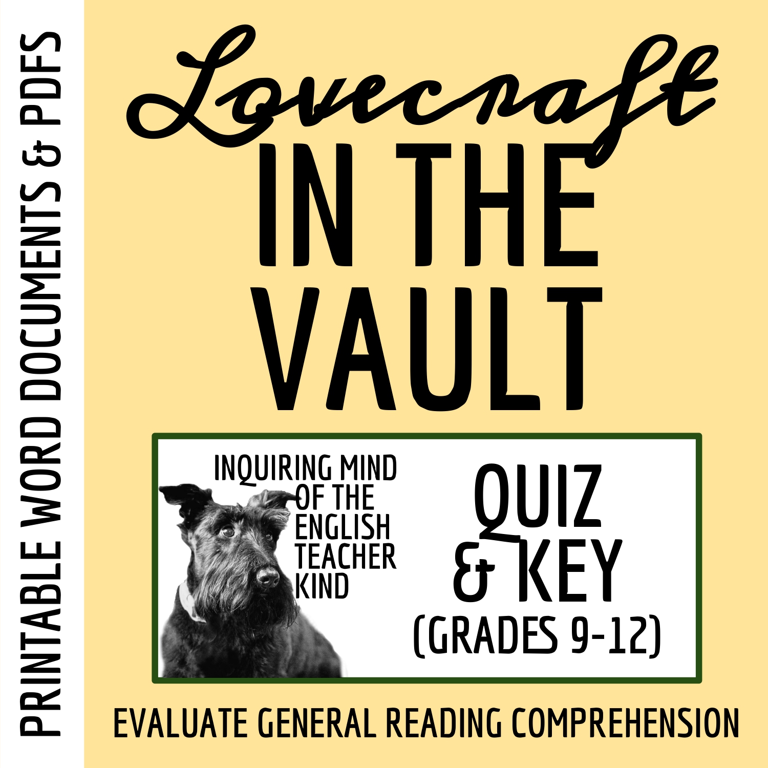 "In the Vault" by H.P. Lovecraft Quiz and Answer Key