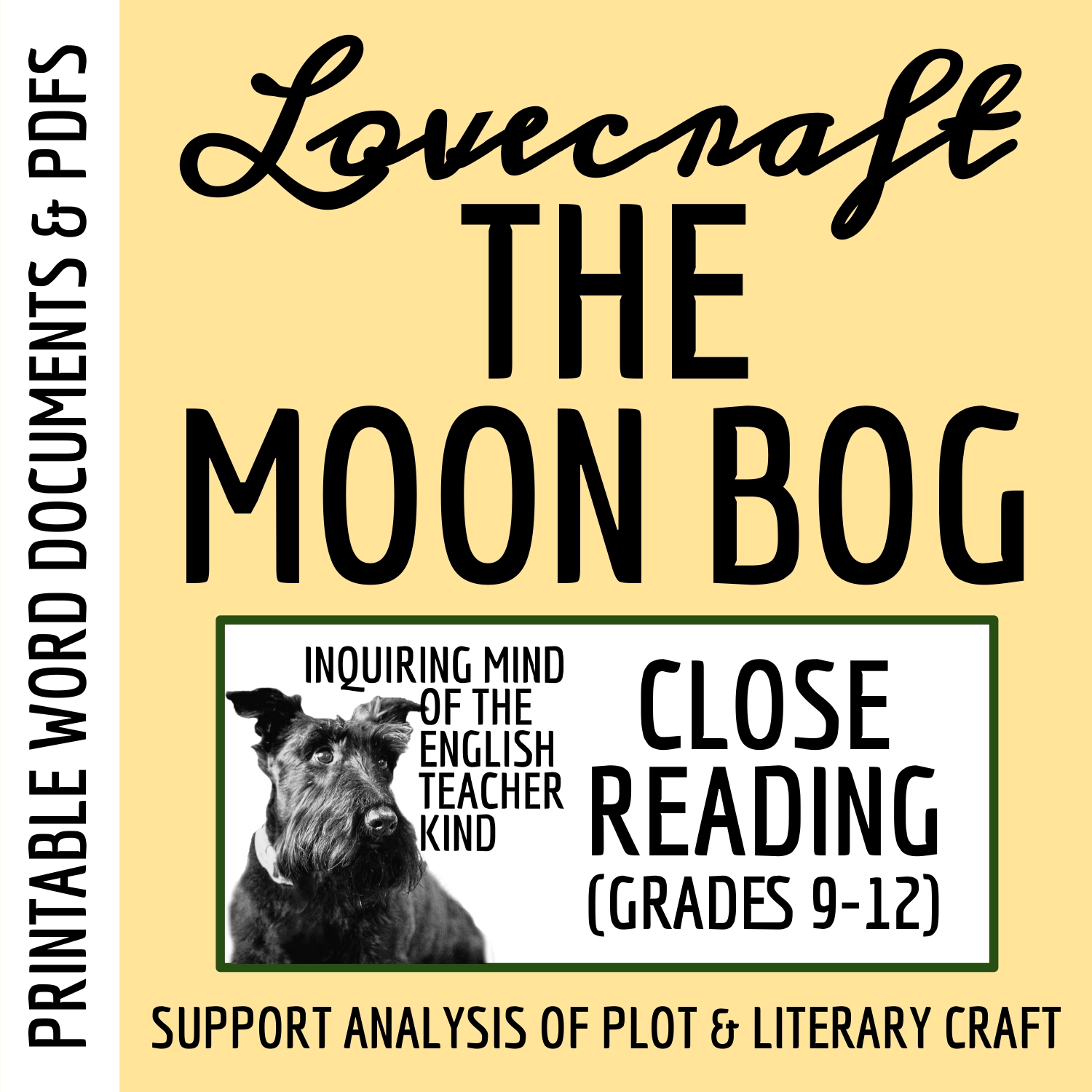"The Moon Bog" by H.P. Lovecraft Close Reading Worksheet