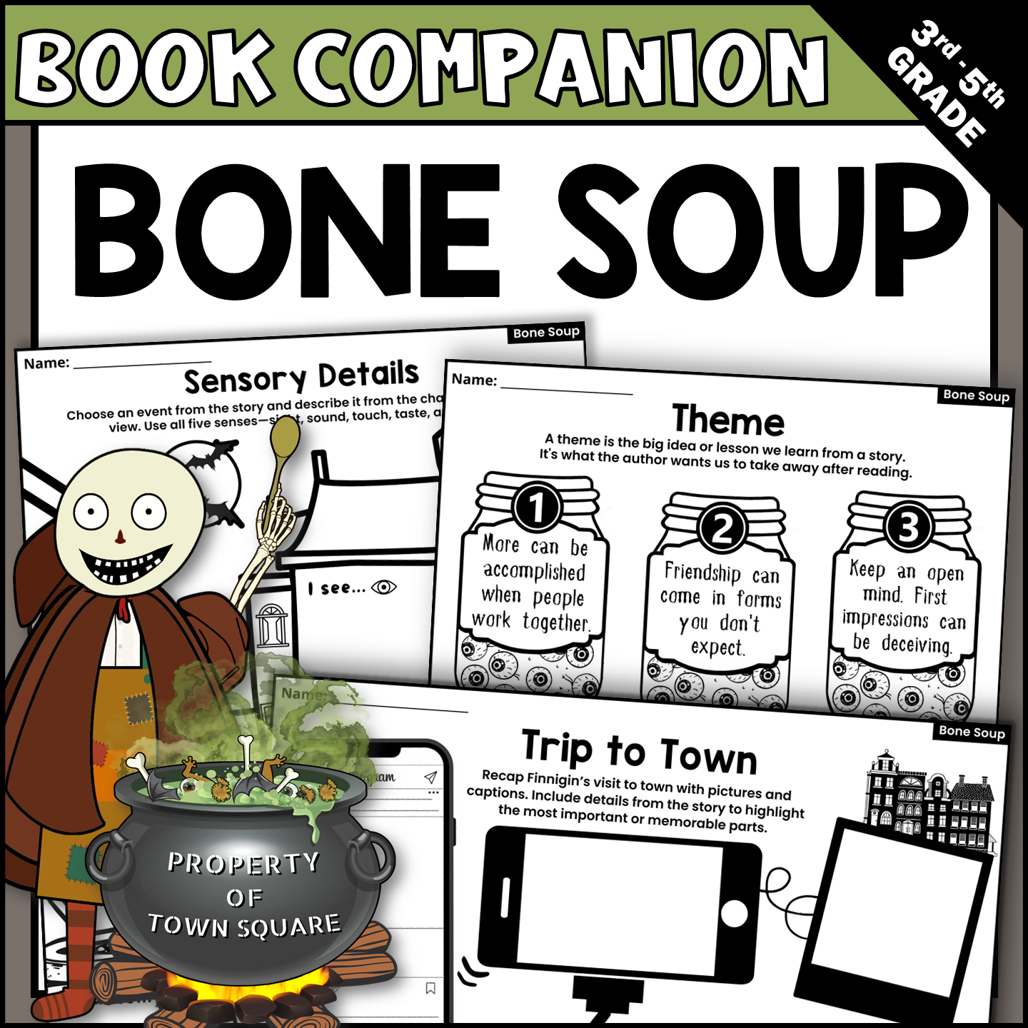 Bone Soup by Cambria Evans Interactive Read-Aloud Activities and Book Companion