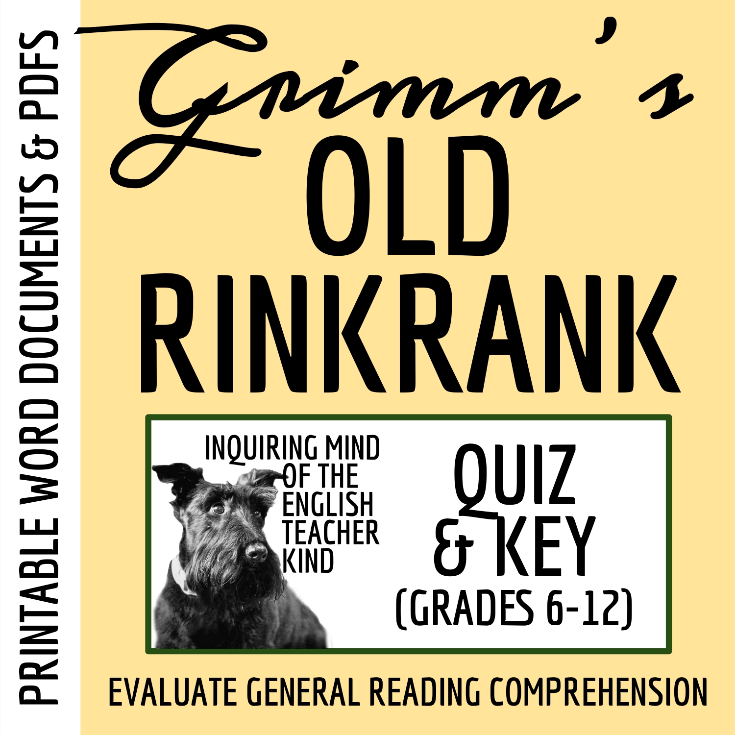"Old Rinkrank" by the Brothers Grimm Quiz and Answer Key