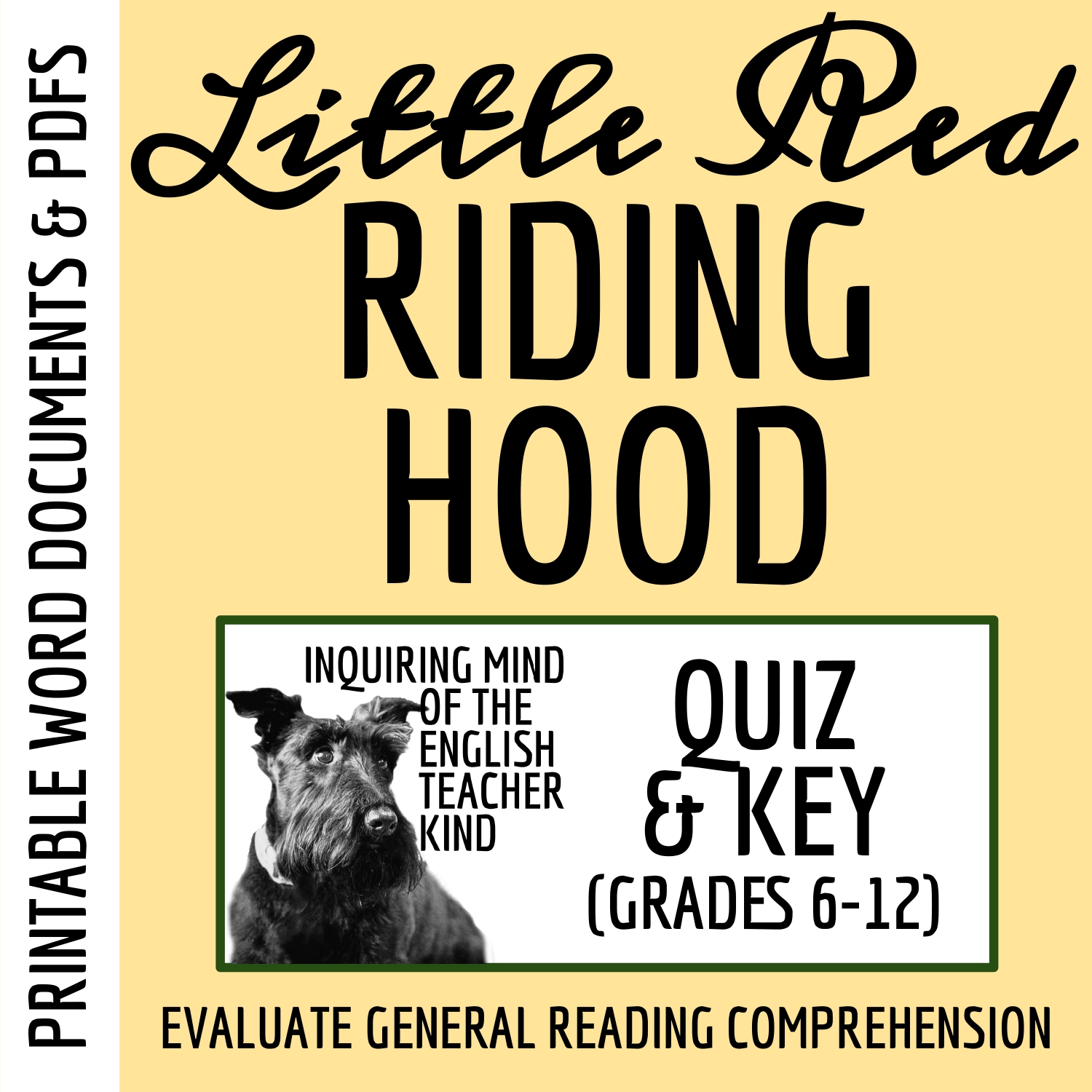 "Little Red Riding Hood" by the Brothers Grimm Quiz and Answer Key