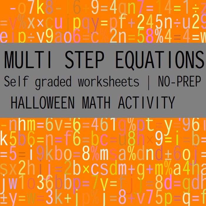 MULTI STEP EQUATIONS - HALLOWEEN ACTIVITY