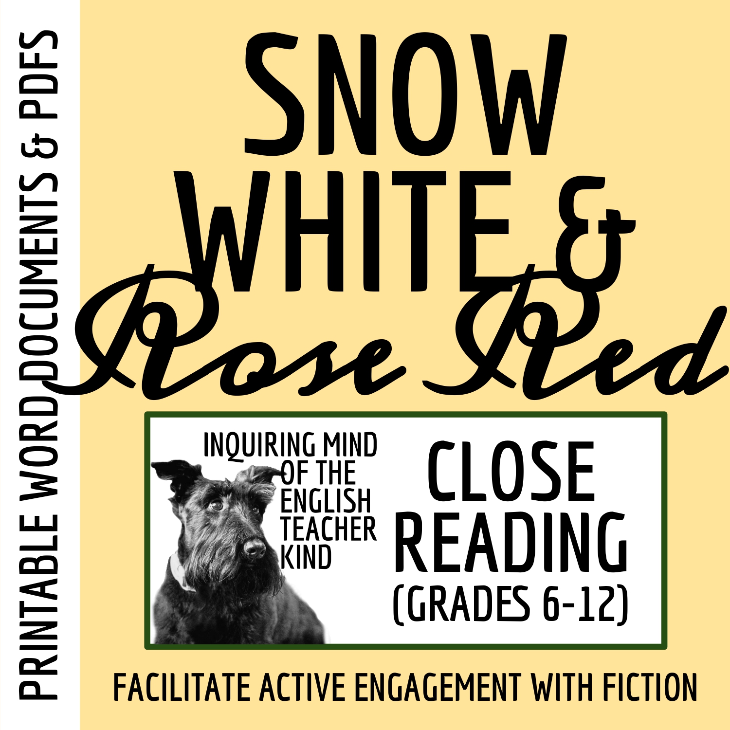 "Snow White and Rose Red" by the Brothers Grimm Close Reading Worksheet