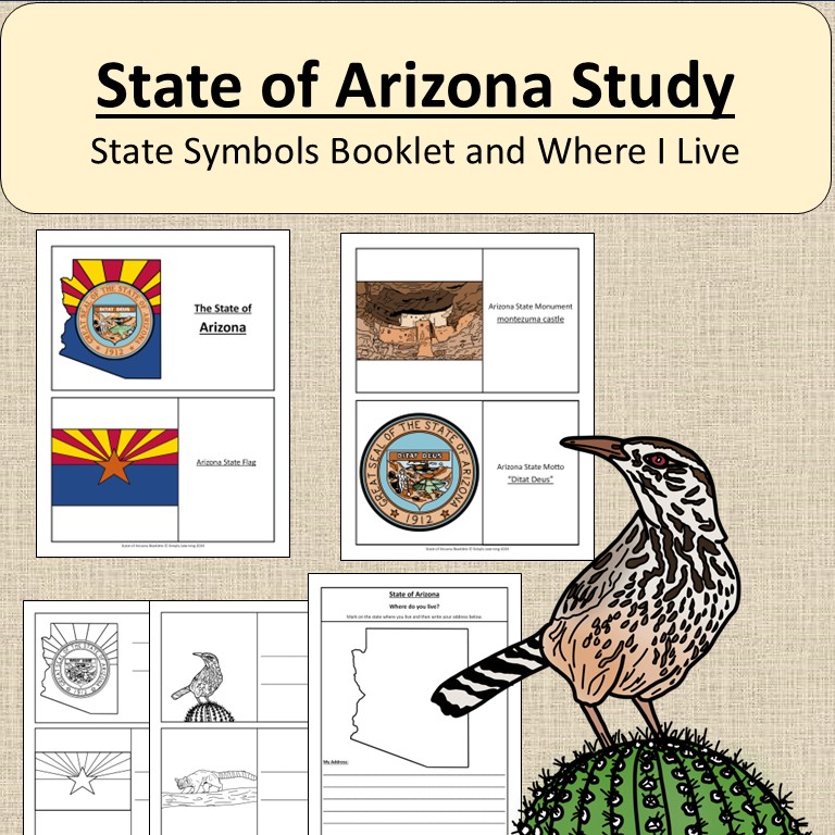 Arizona State Booklet / Where I Live Worksheet Homeschool
