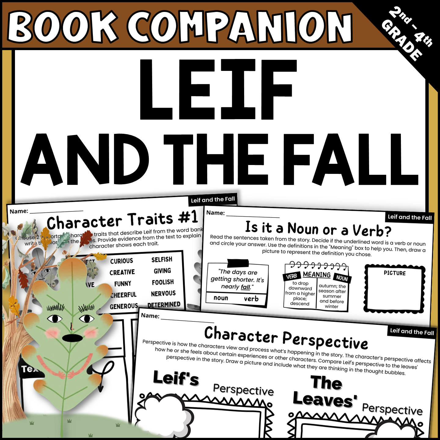 Leif and the Fall Interactive Read Aloud Activities for Fall