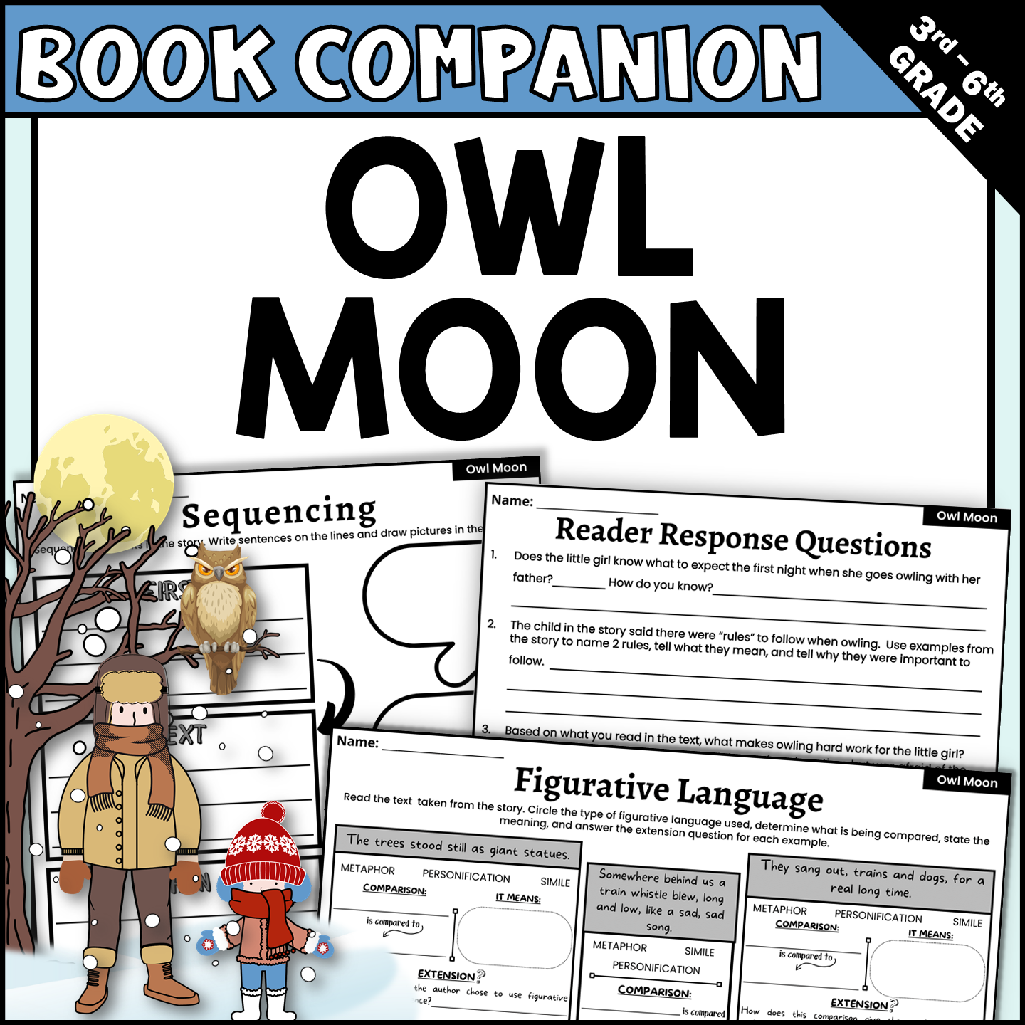 Owl Moon Read Aloud Book Companion and Activities for WinterOwl Moon Read Aloud Book Companion and A