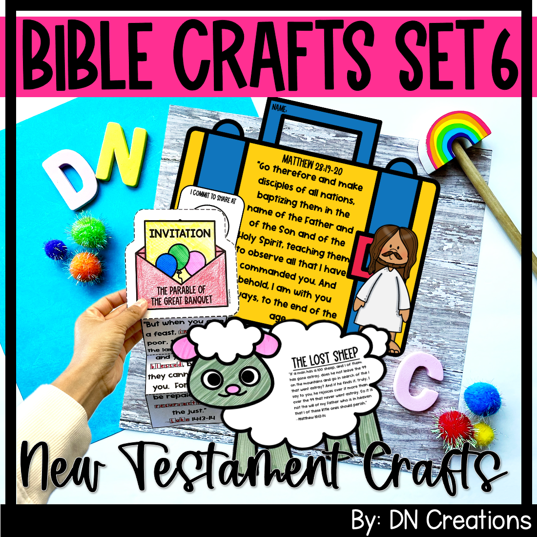 Bible Craft Set 6 | The Lost Sheep | The Great Commission | The Great Banquet