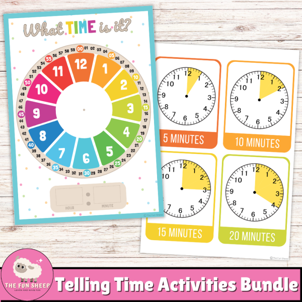 Telling Time Activities Bundle | Learn to Tell Time Worksheets Clock ...
