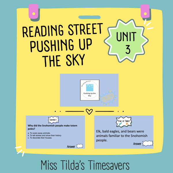 Pushing Up the Sky Quiz - Grade 3 Reading Street - Made By Teachers