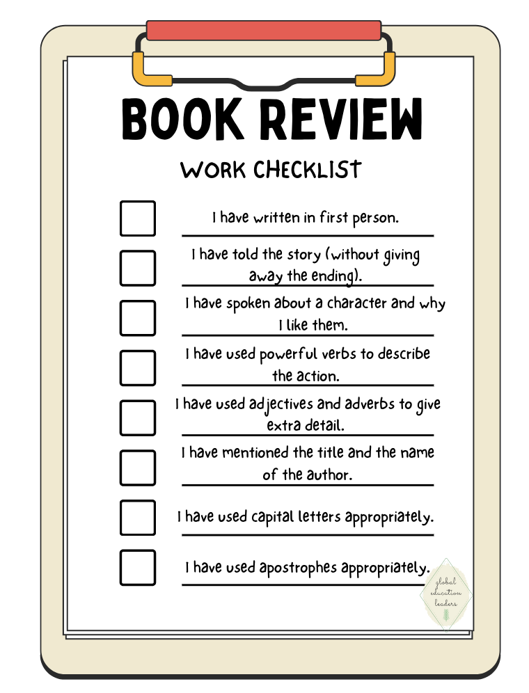 Book review checklist