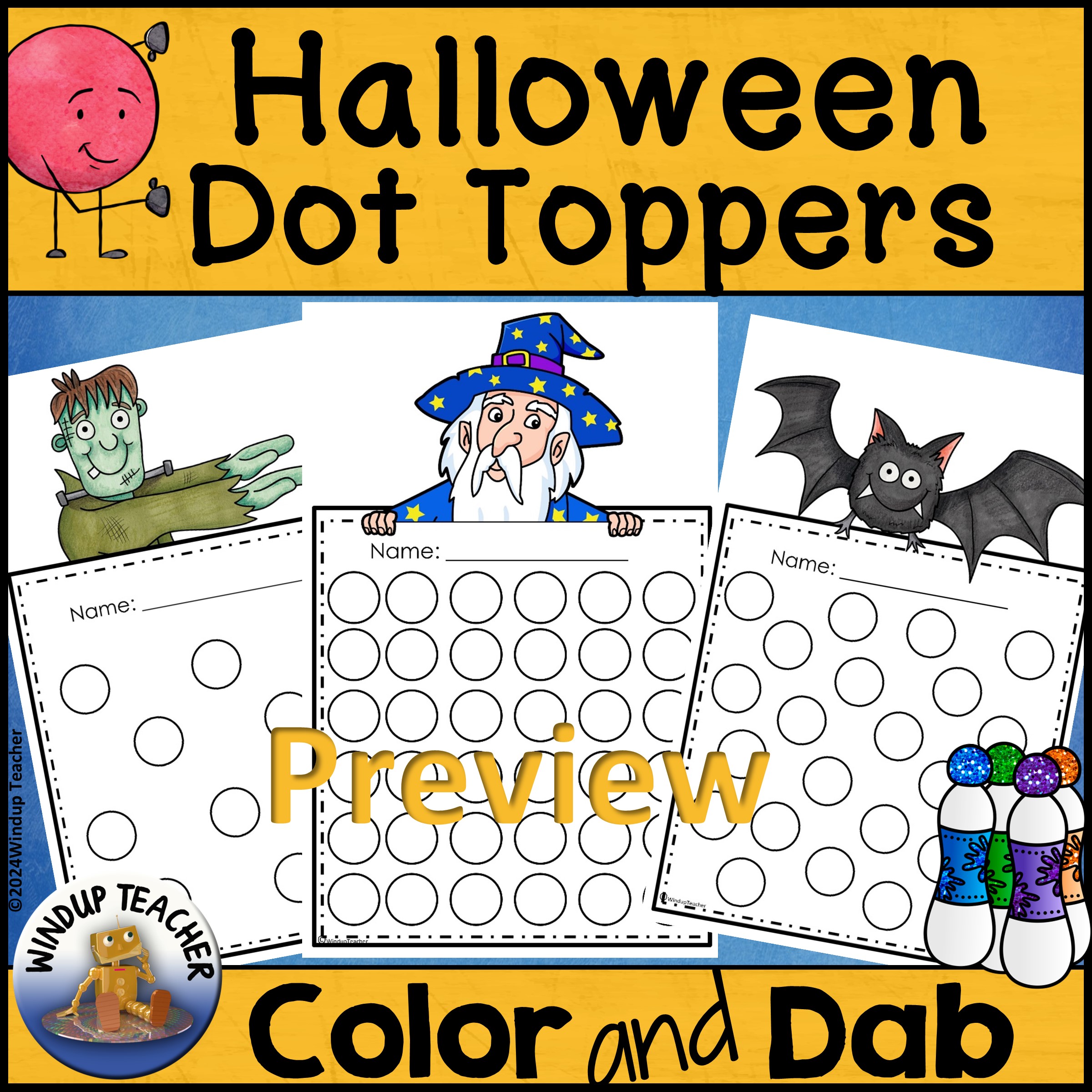 Halloween Do-A-Dot Marker Dot Dauber Activity and/or Sticker Reward Chart!