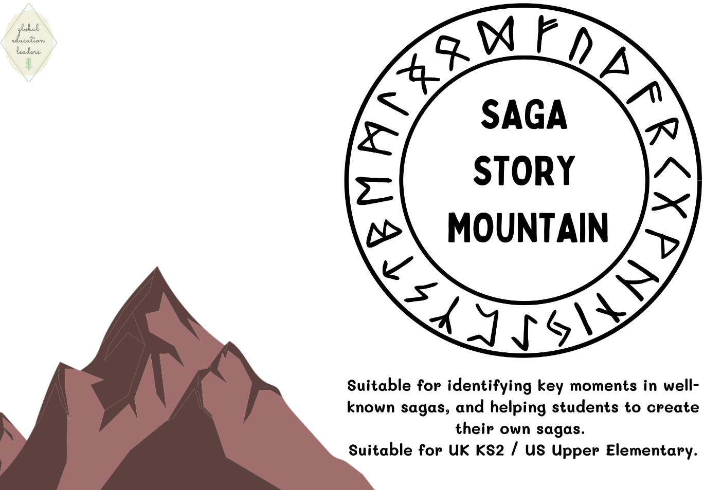 Saga story writing, mountain template