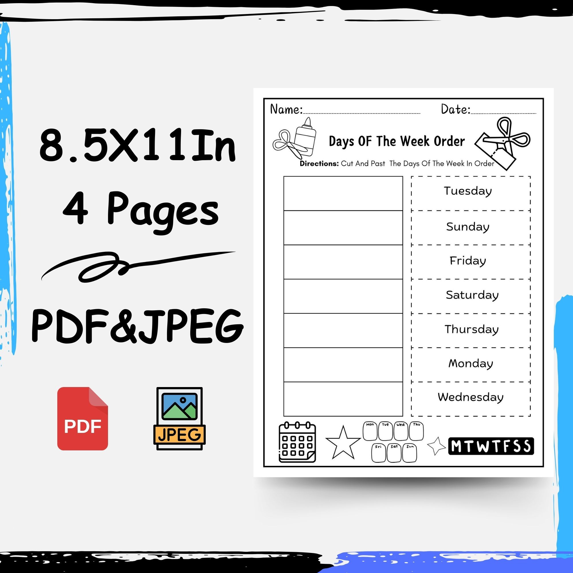 Days of the Week Fun Learning Worksheet – for Early Learners!