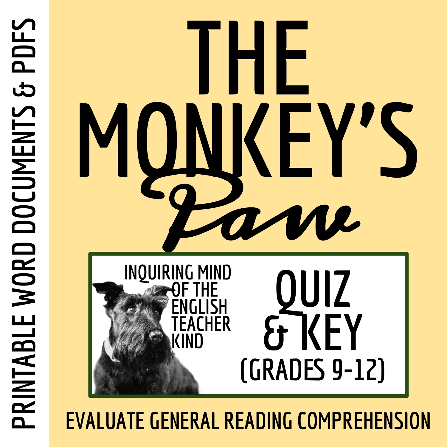 "The Monkey's Paw" by W. W. Jacobs Quiz and Answer Key