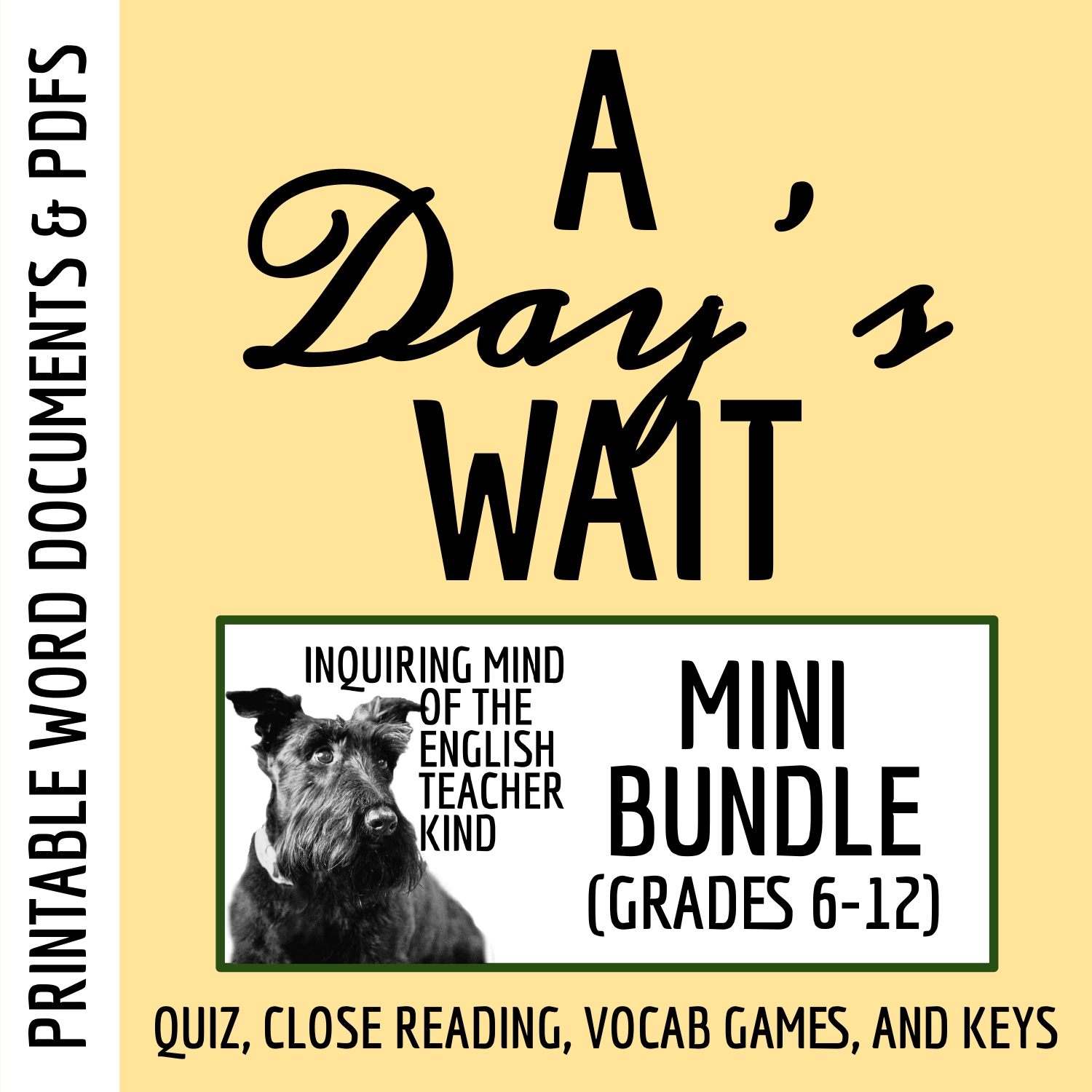 "A Day's Wait" by Ernest Hemingway Quiz, Close Reading, and Vocabulary Games