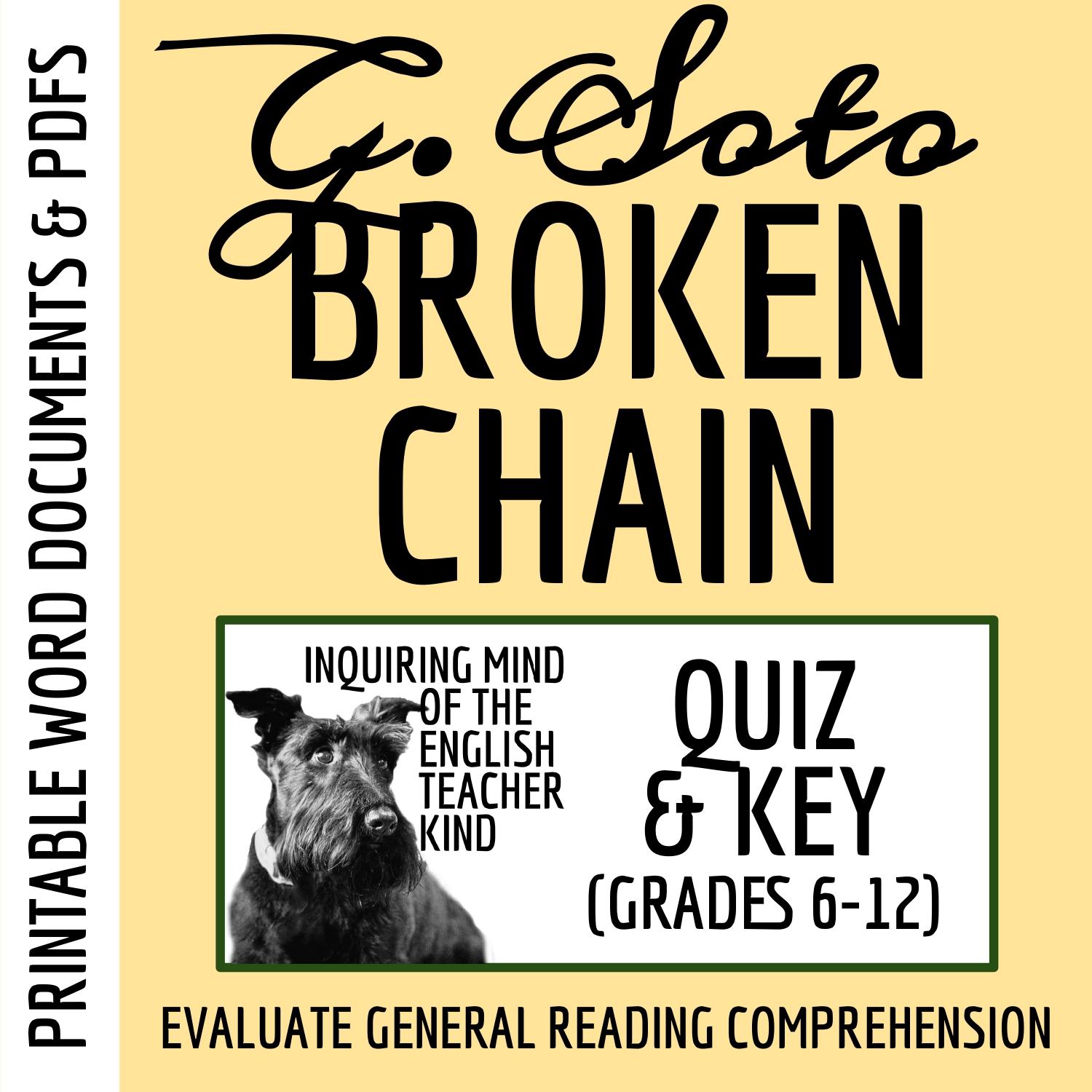"Broken Chain" by Gary Soto Quiz and Answer Key