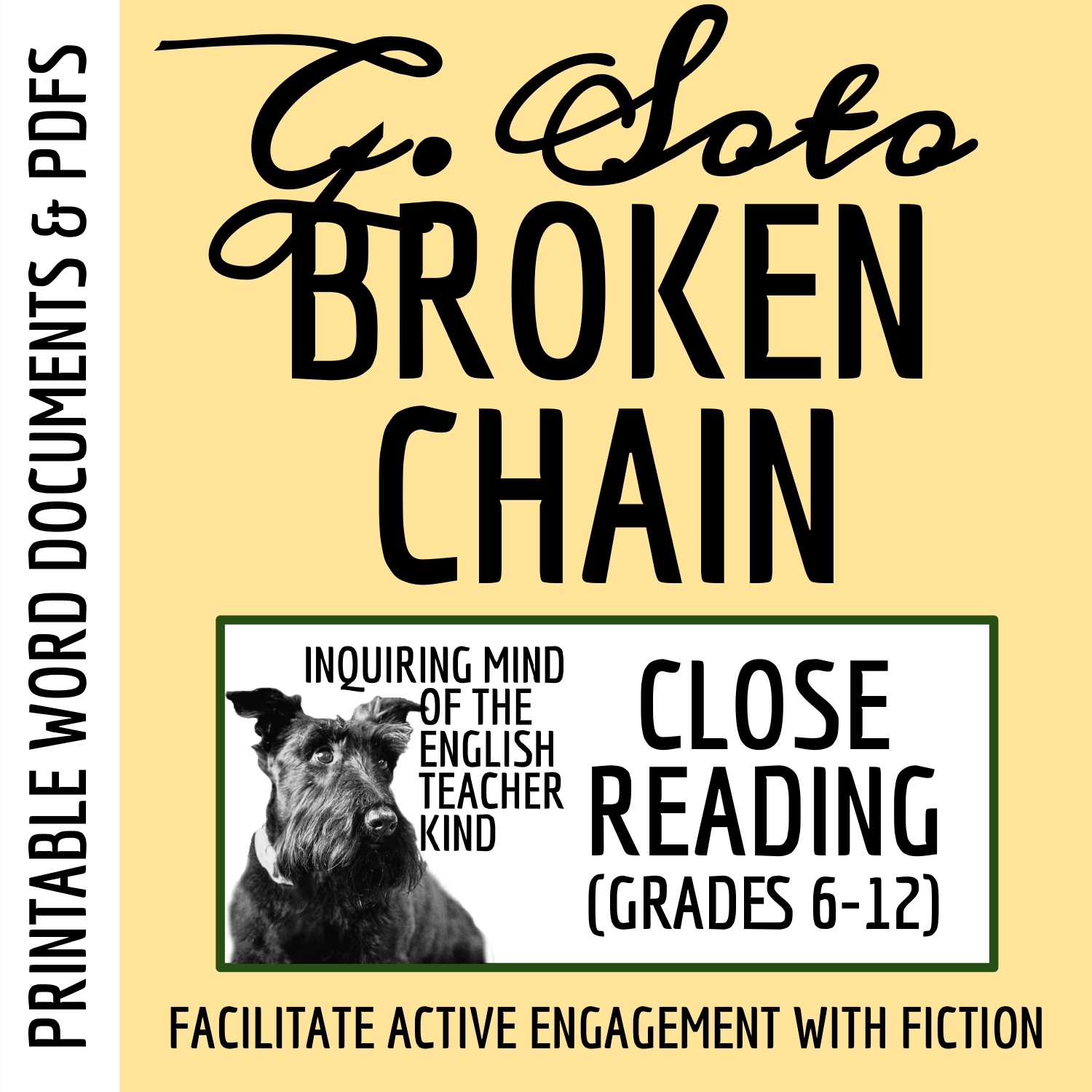 "Broken Chain" by Gary Soto Close Reading Analysis Worksheet for High School