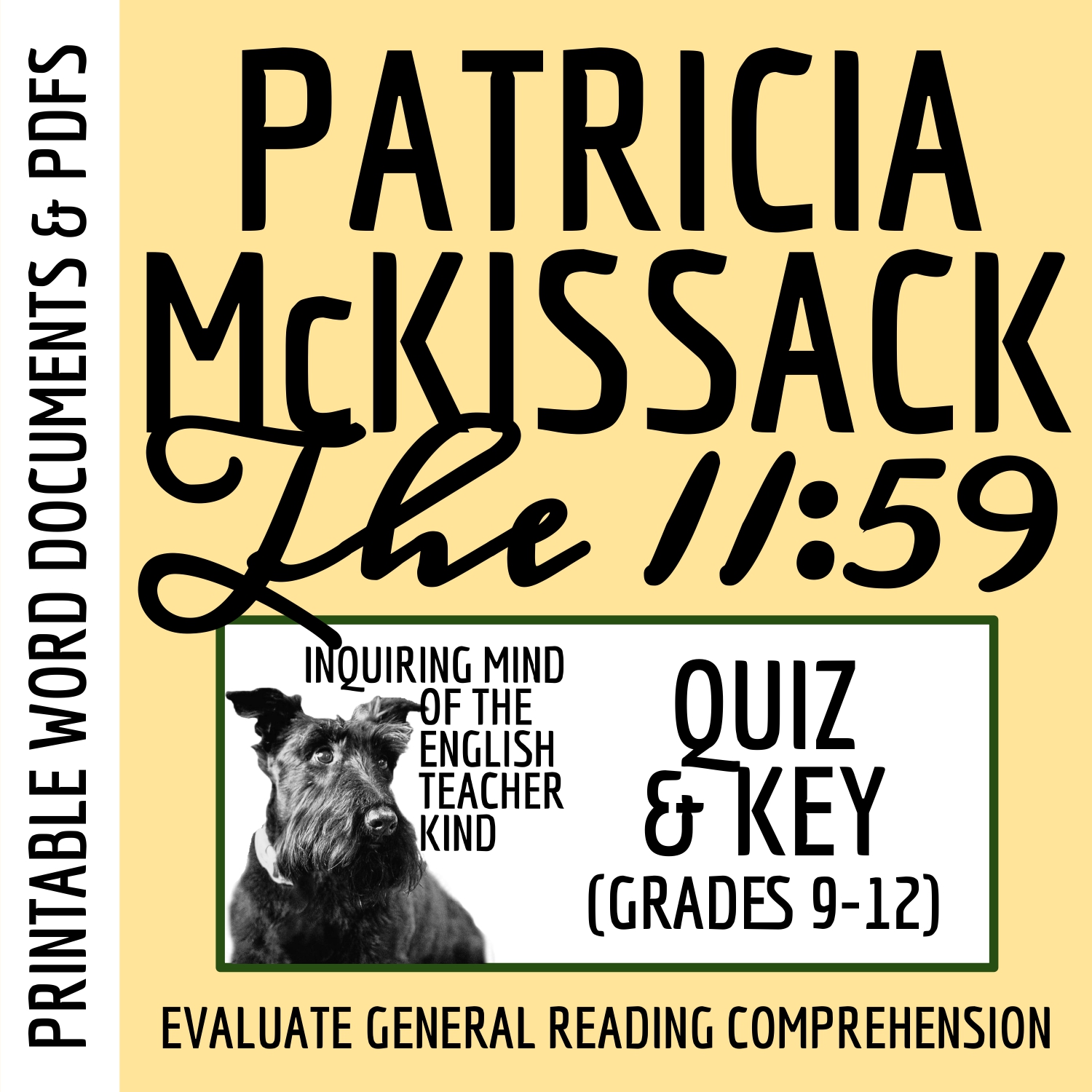 "The 11:59" by Patricia McKissack Quiz and Answer Key for High School