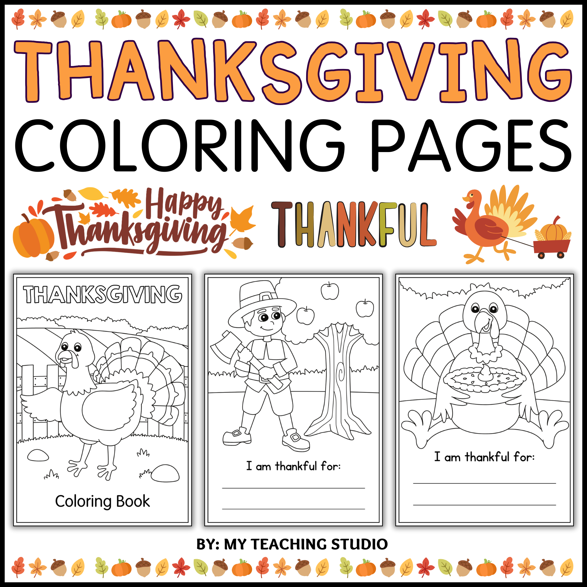 Thanksgiving Coloring Pages for Grade 1 - Thankful Thanksgiving Coloring Pages