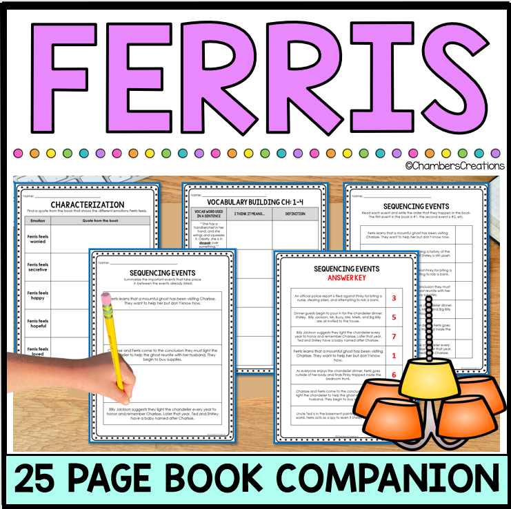 Ferris Novel Activities Kate DiCamillo Library Book Club