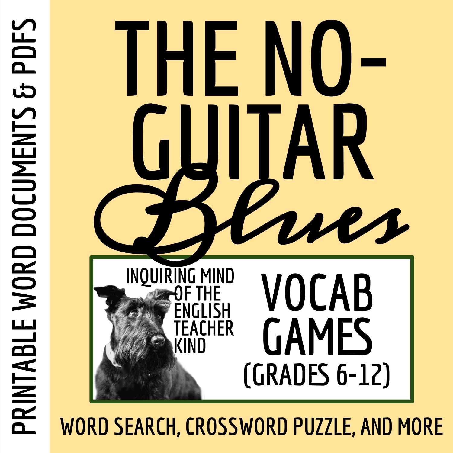 "The No-Guitar Blues" by Gary Soto Vocabulary Games for High School