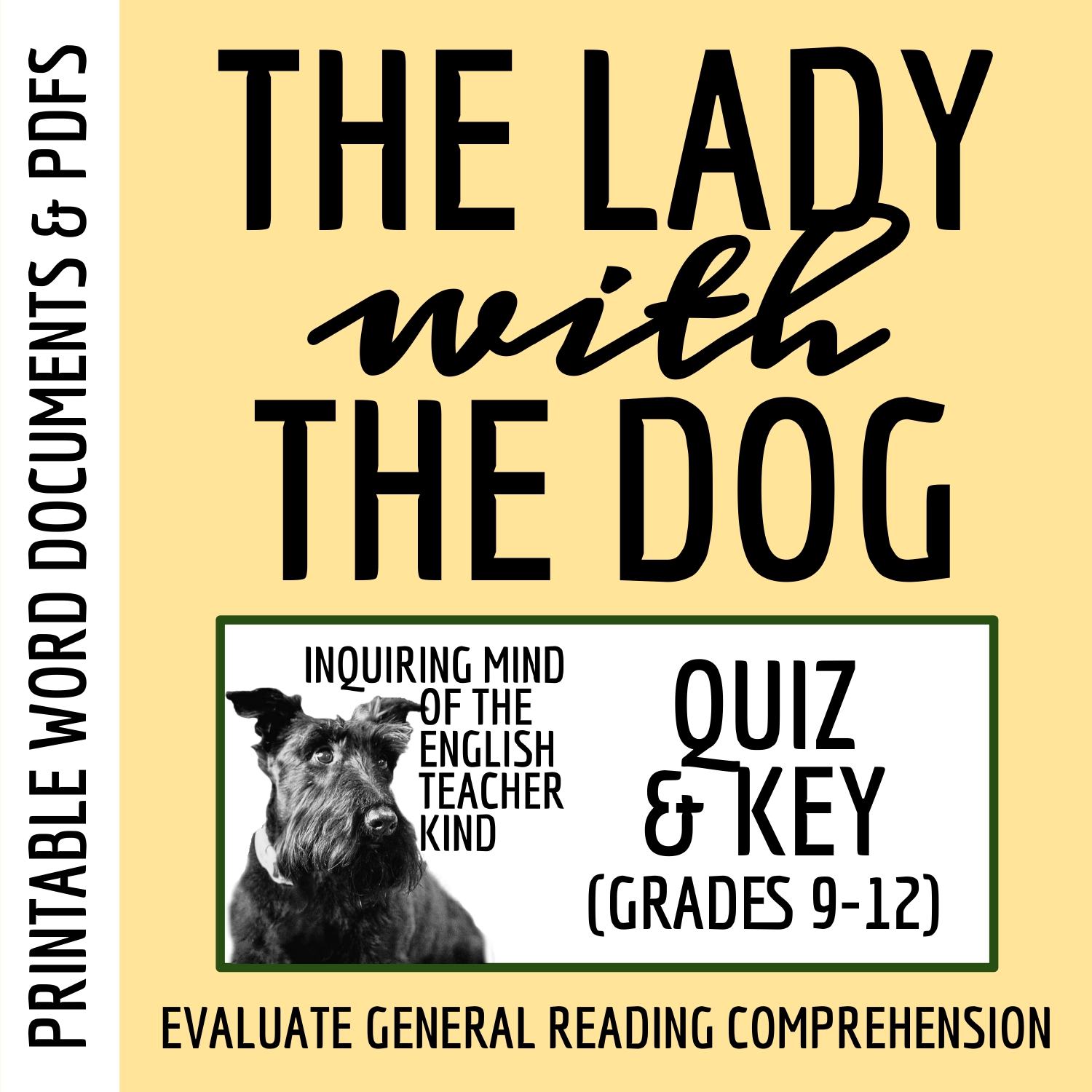 "The Lady with the Dog" by Anton Chekhov Quiz and Answer Key for High School