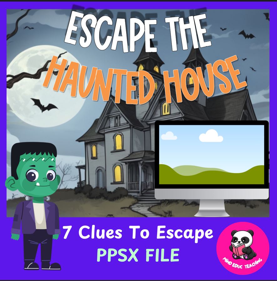 Escape The Haunted House Game - Halloween Escape Room Activities .(ppsx) File