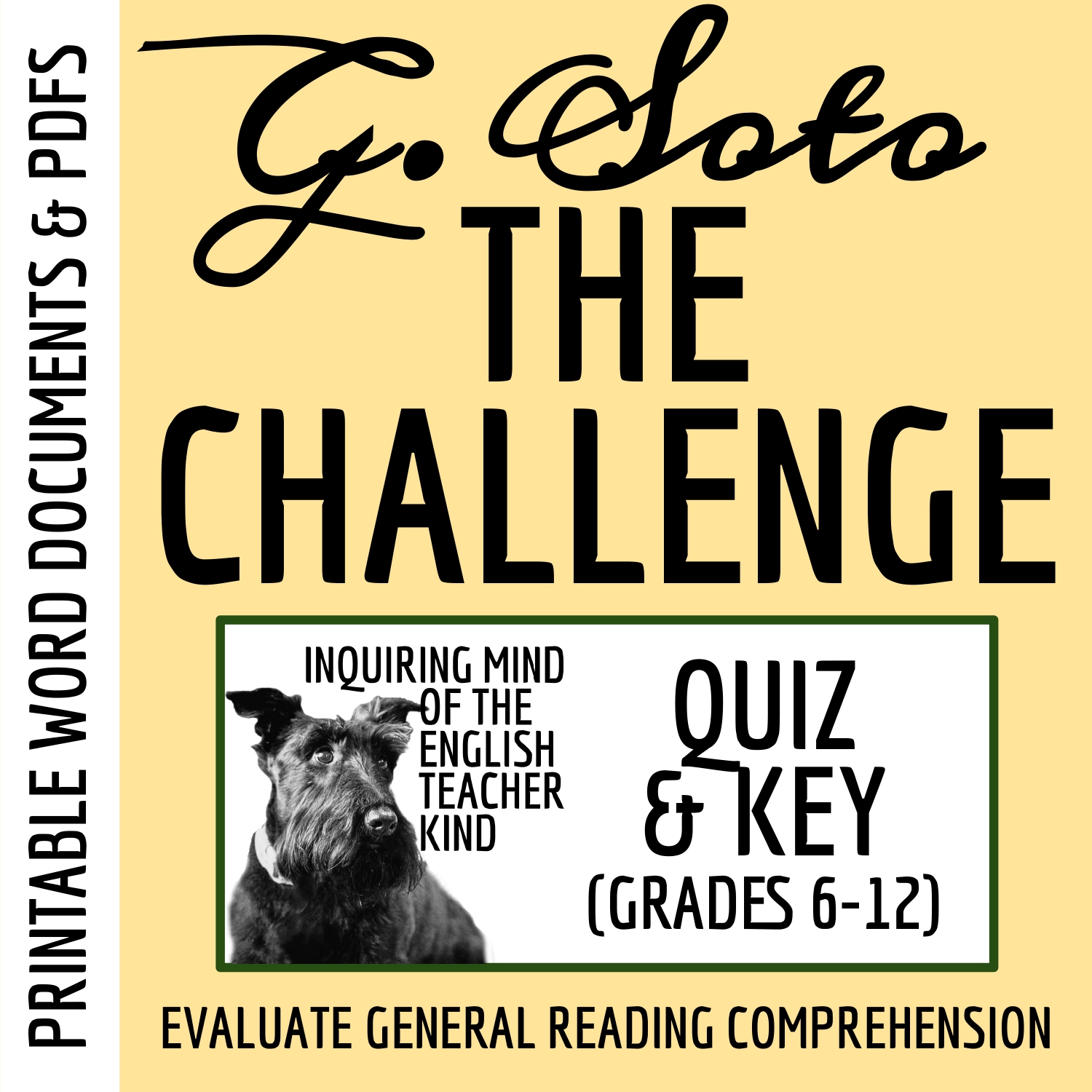 "The Challenge" by Gary Soto Quiz and Answer Key