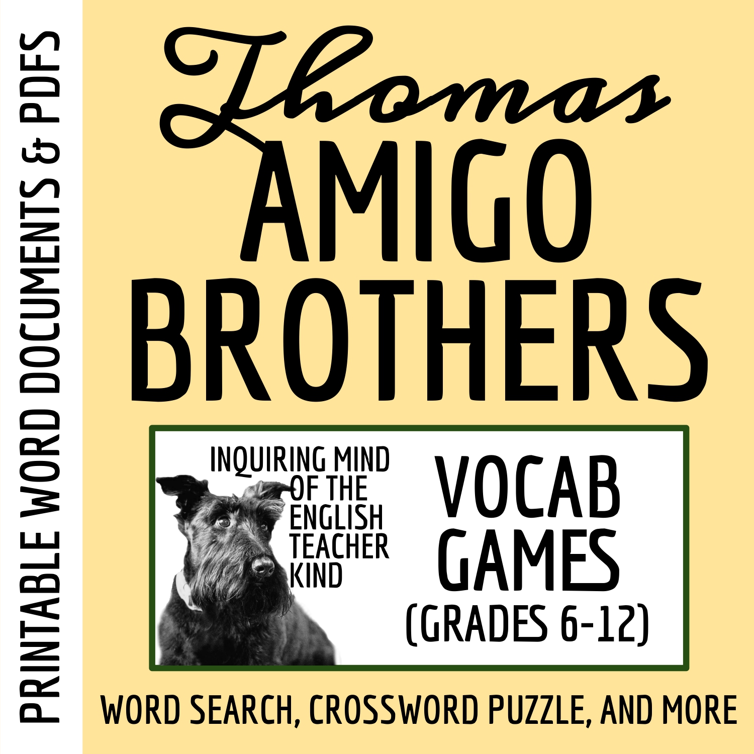 "Amigo Brothers" by Piri Thomas Vocabulary Games for High School