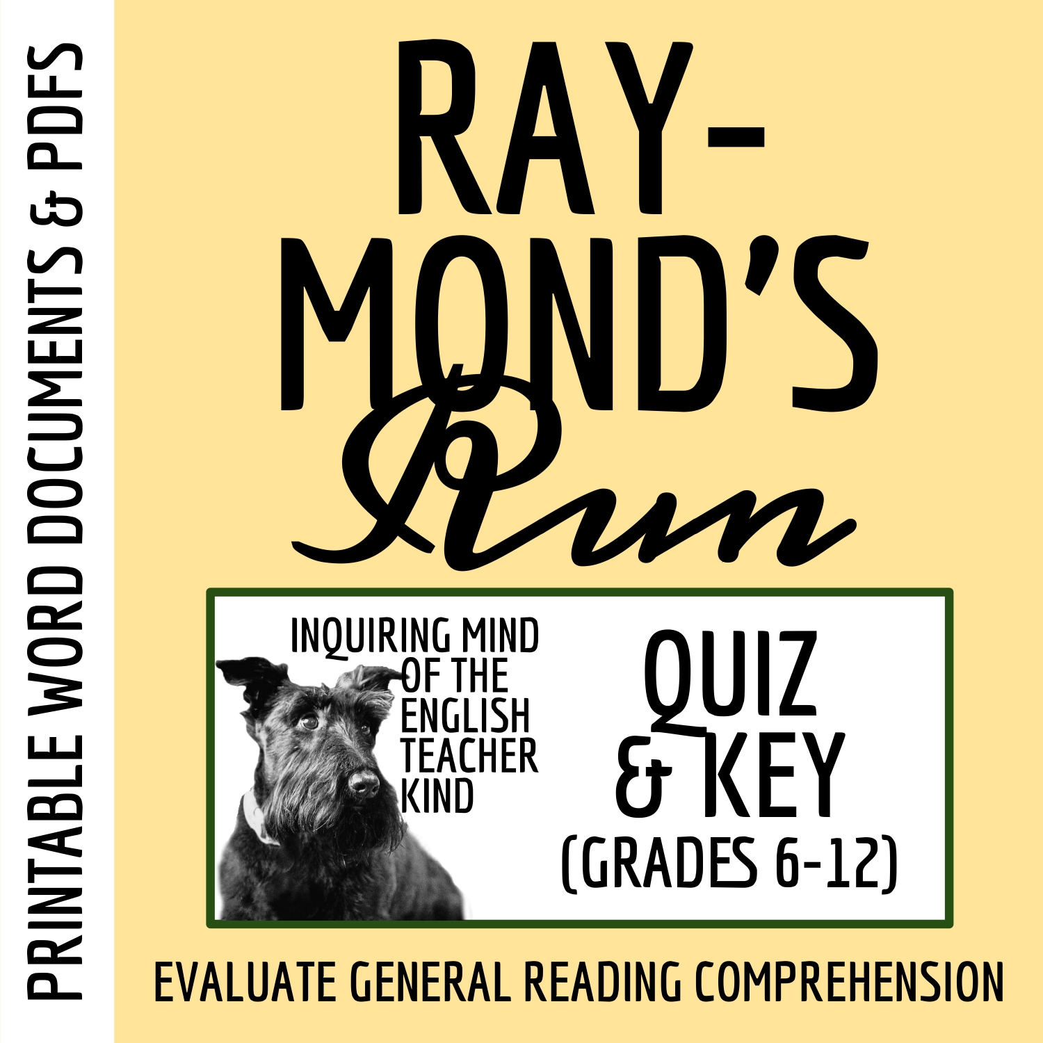 "Raymond's Run" by Toni Cade Bambara Quiz and Answer Key
