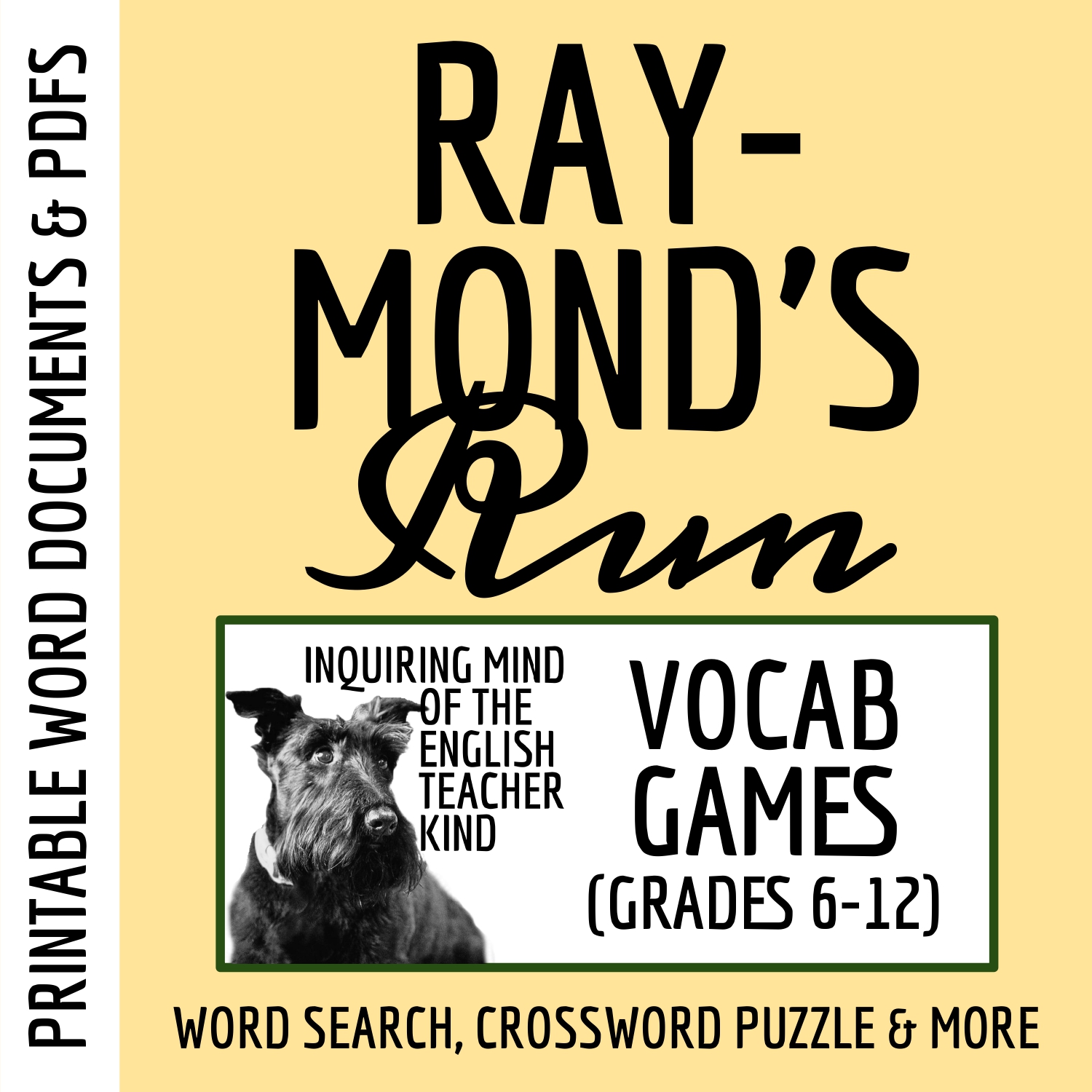 "Raymond's Run" by Toni Cade Bambara Vocabulary Games for High School