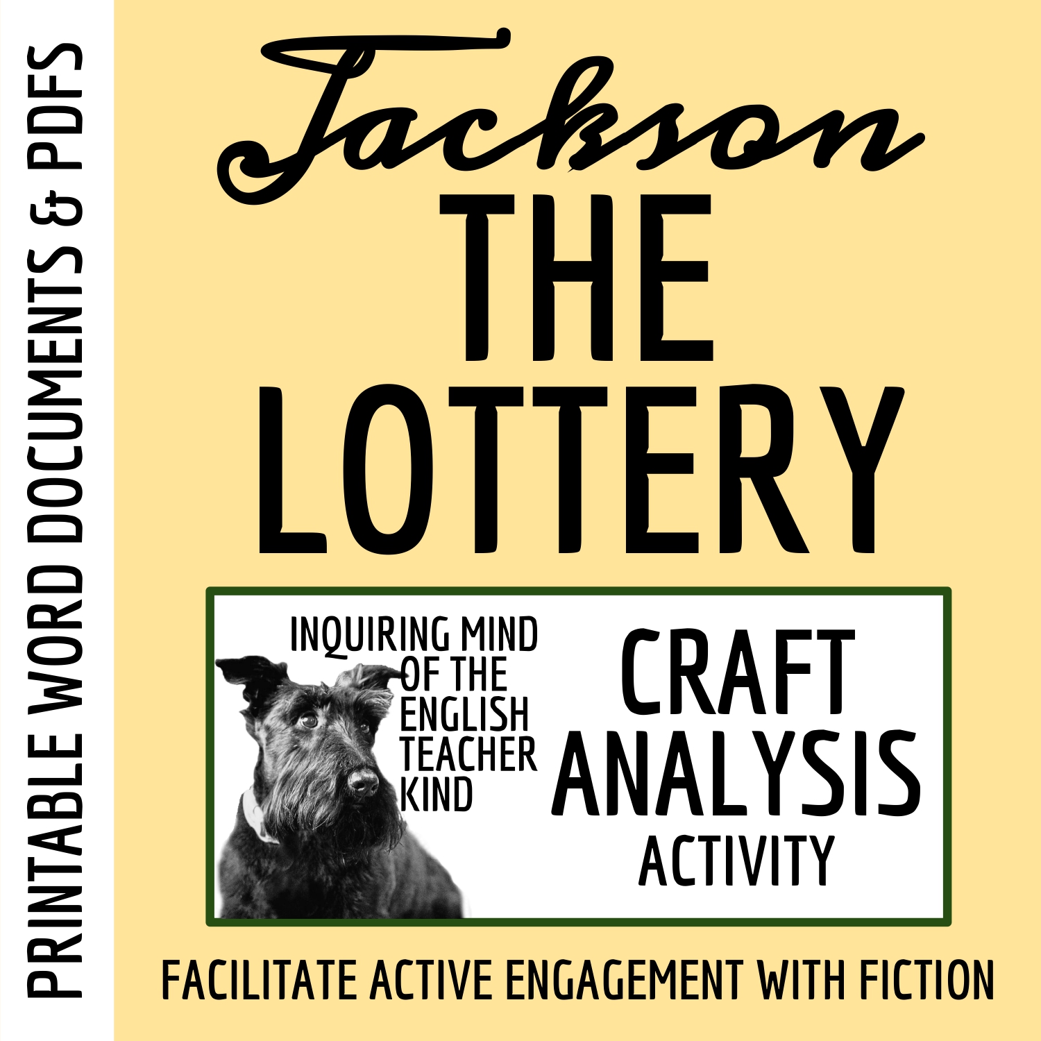 "The Lottery" by Shirley Jackson Literary Craft Analysis Worksheet