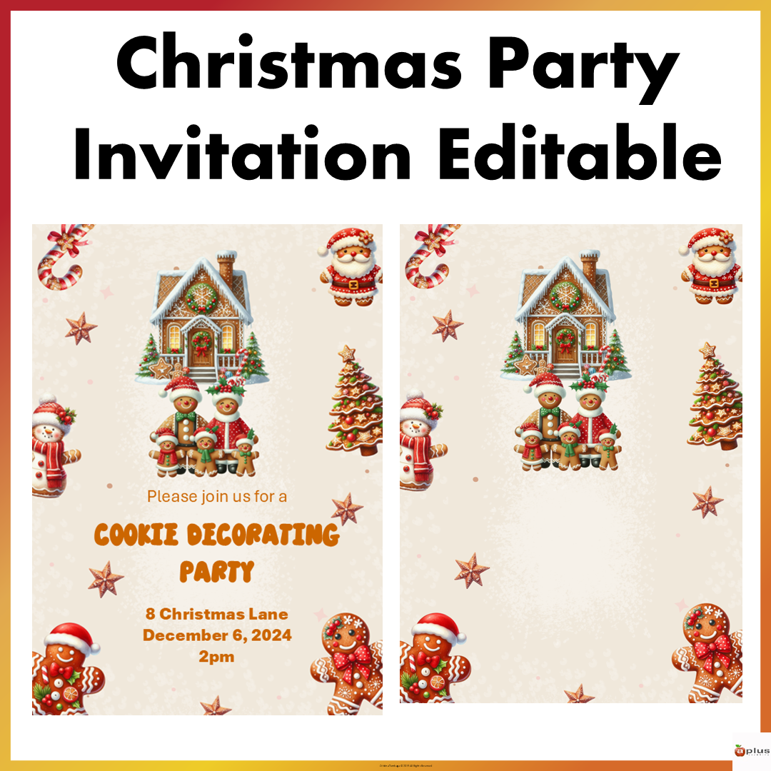 Christmas Party Invitation - EDITABLE