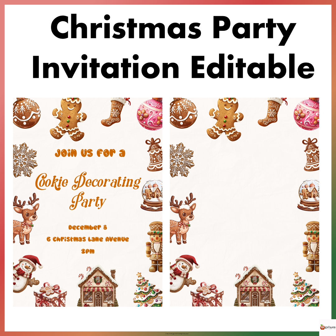 Christmas Party Invitation - EDITABLE
