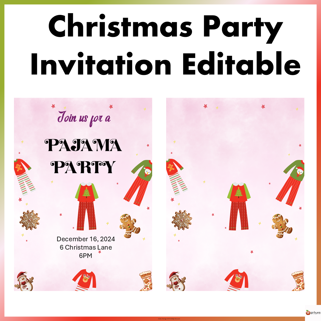 Christmas Party Invitation - EDITABLE