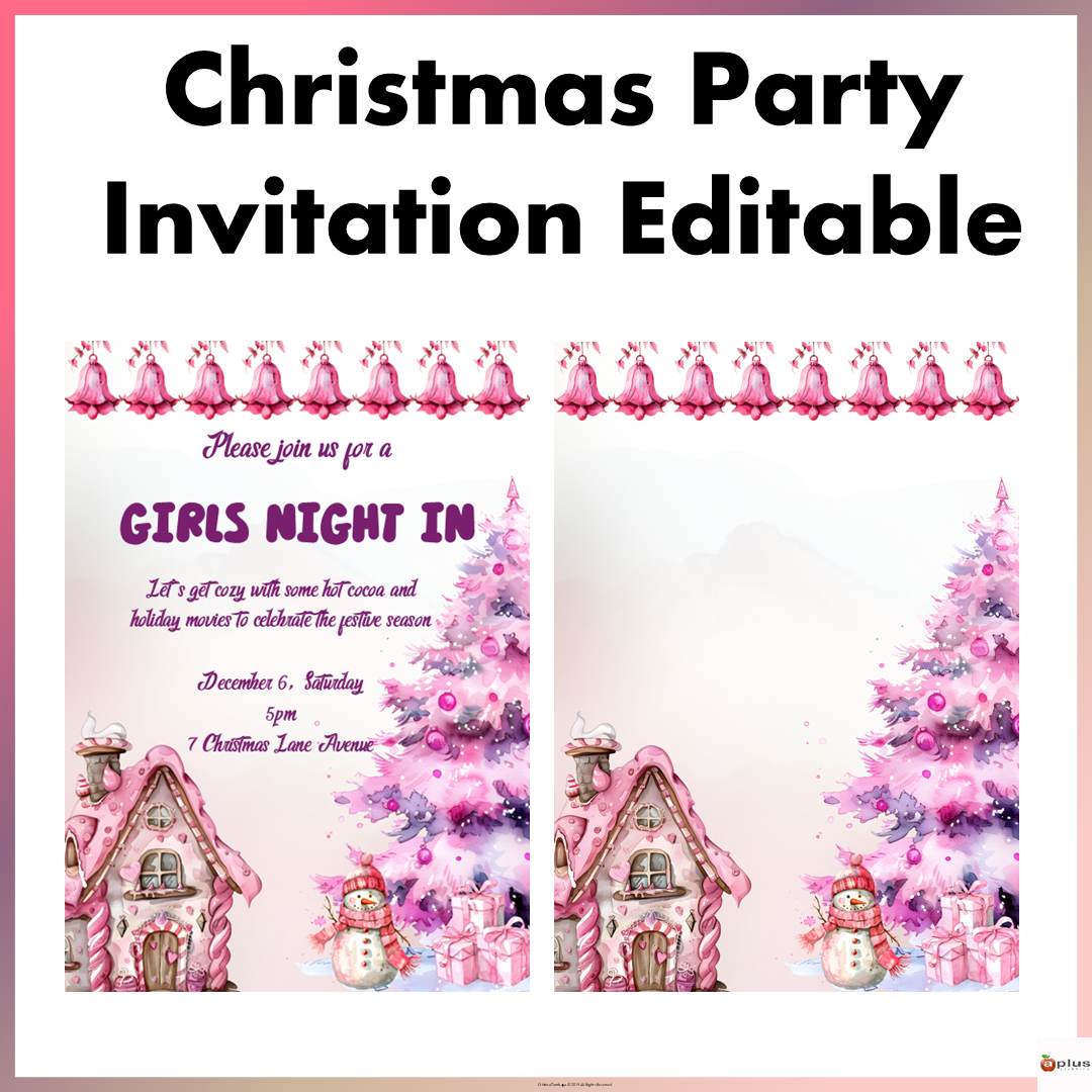 Christmas Party Invitation - EDITABLE
