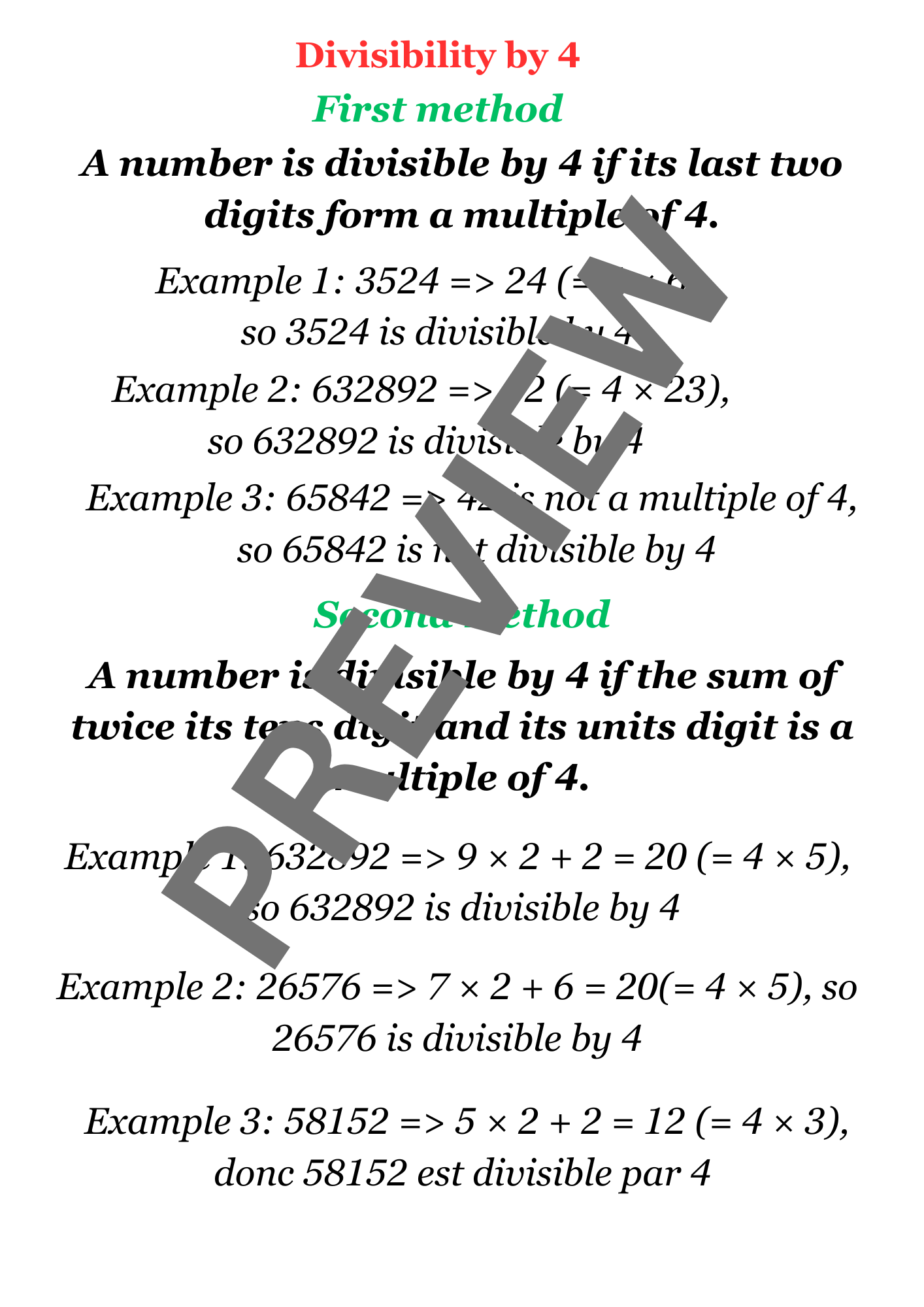 High Divisible Numbers DIVISIBILITY TIPS AND TRICKS - Made By Teachers
