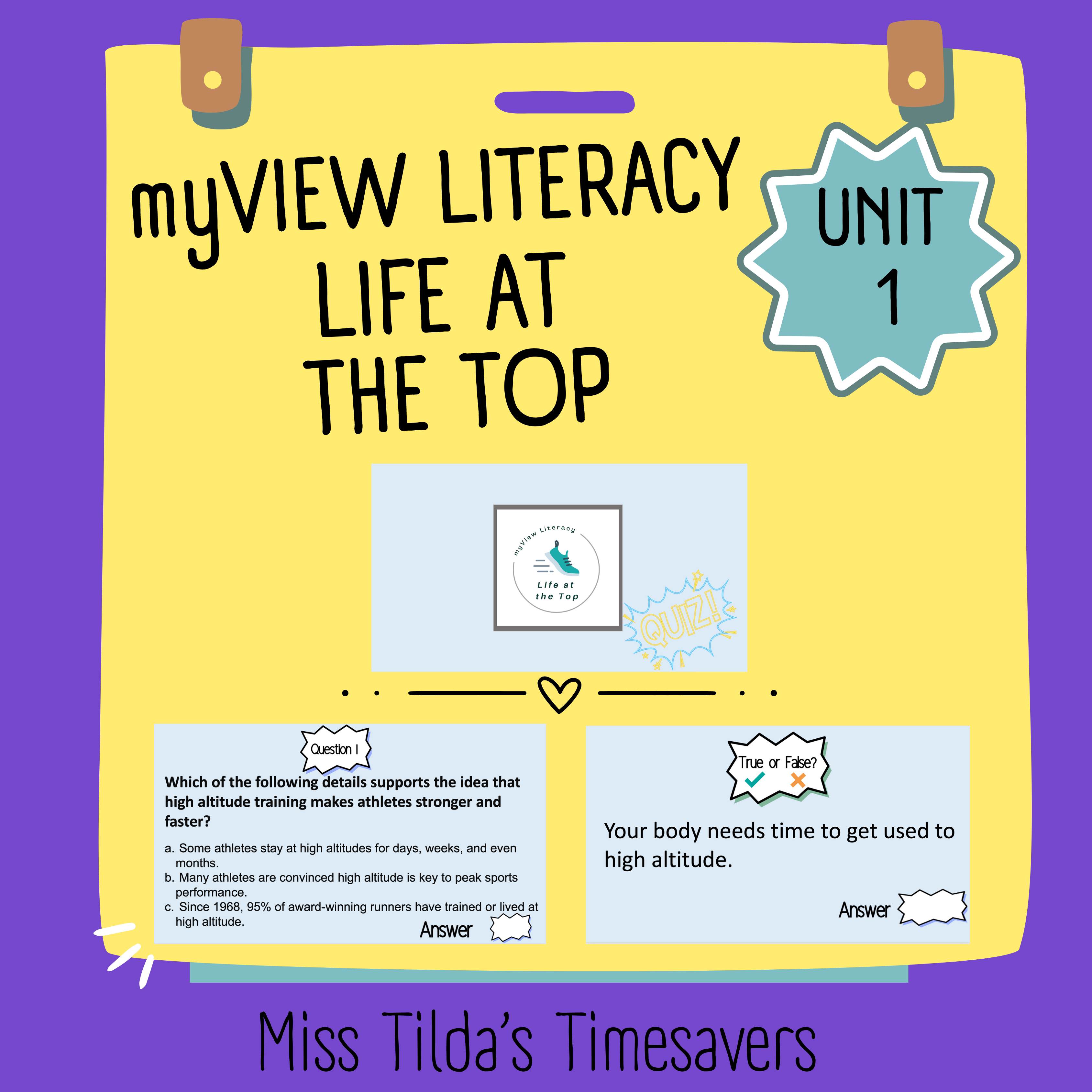 Life at the Top Quiz - myView Literacy 4